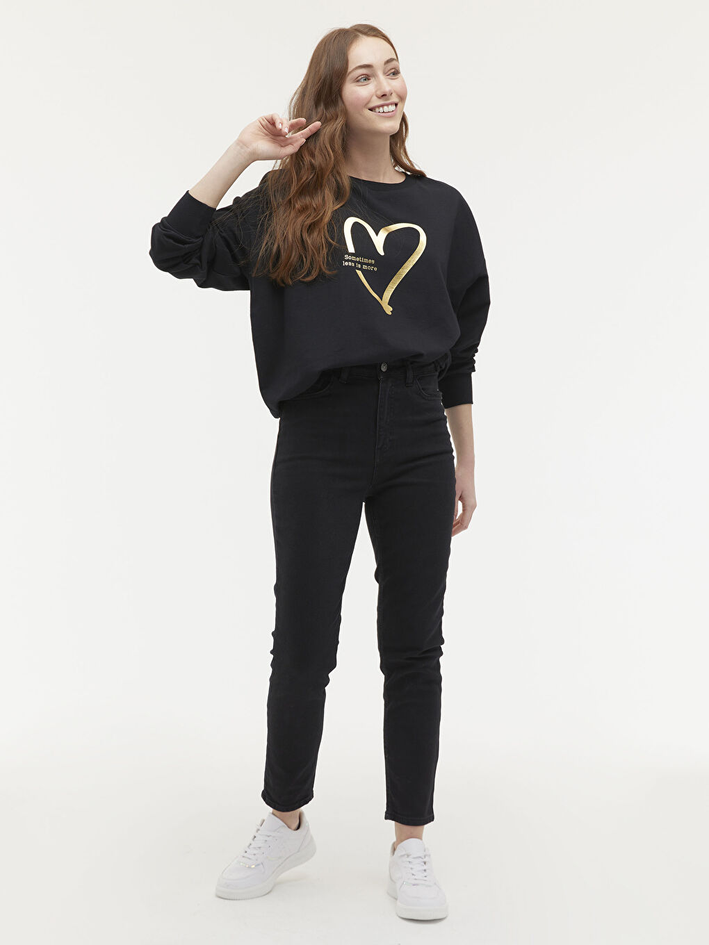 High Waist Slim Fit Women's Jeans-5