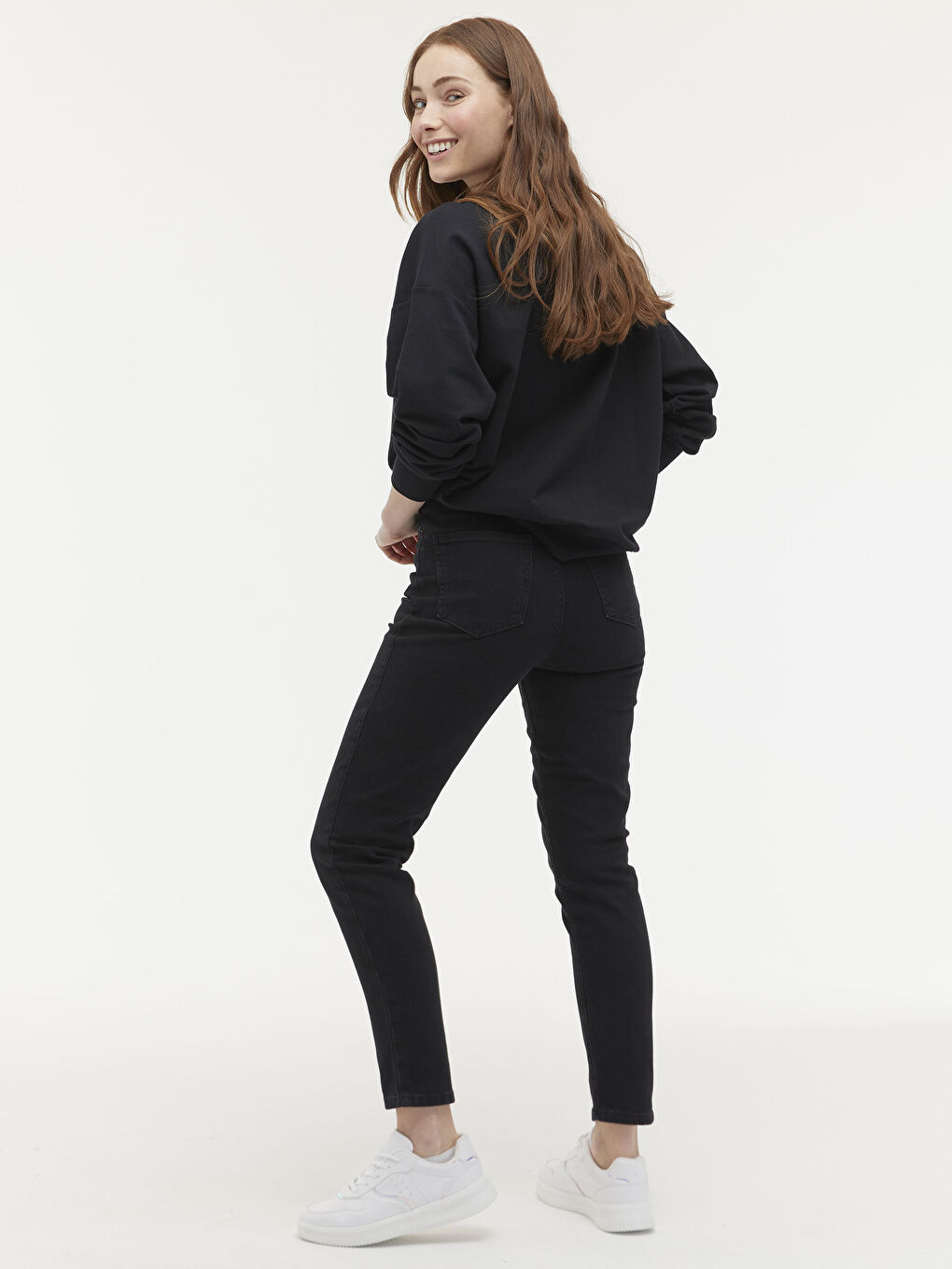 High Waist Slim Fit Women's Jeans-1