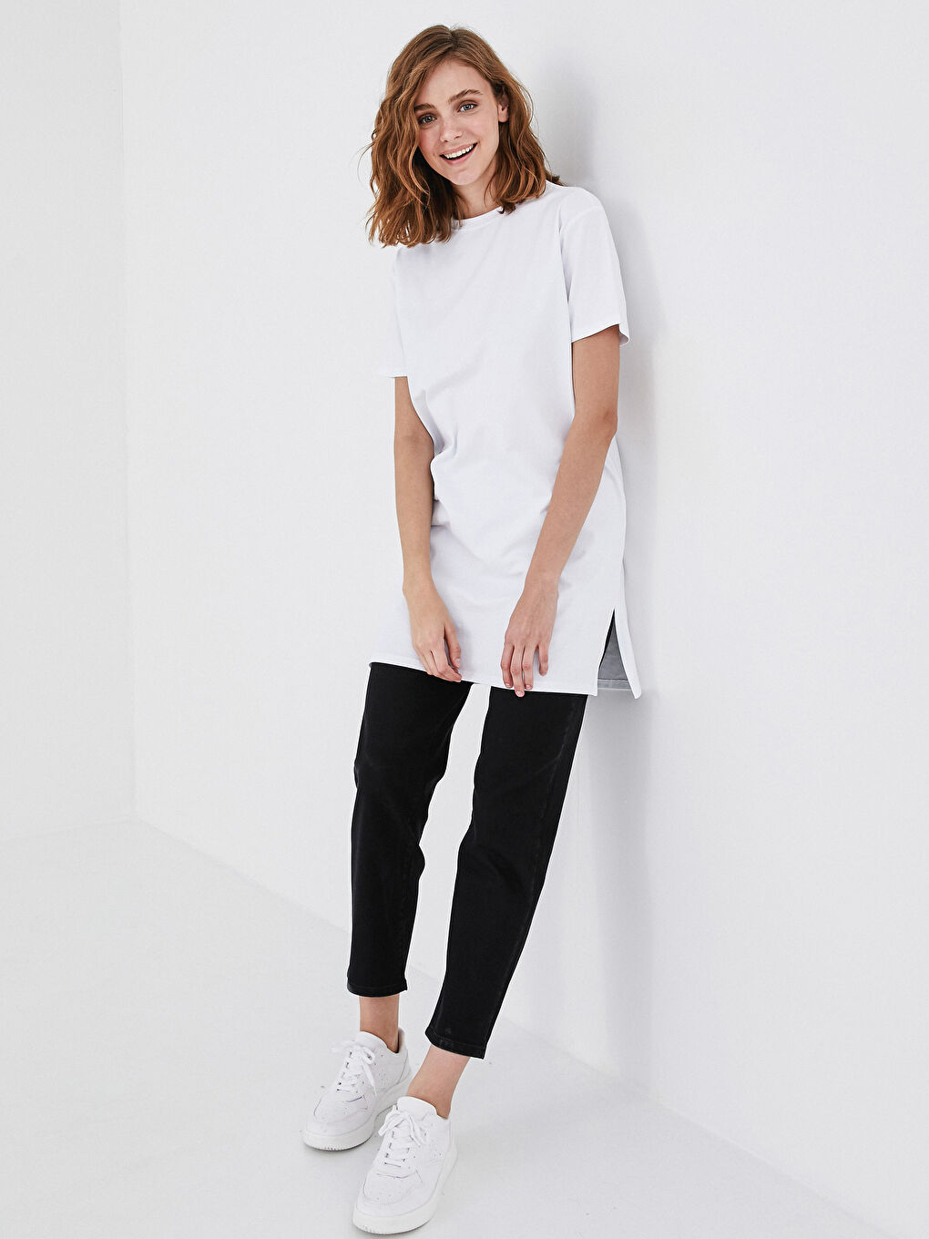 Jean Longueur Cheville À Taille Élastique-1