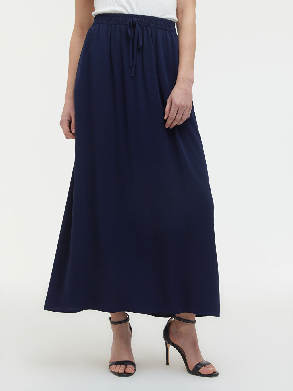 LCW Grace Elastic Waist Viscose Skirt -S1CC06Z8-E1J
