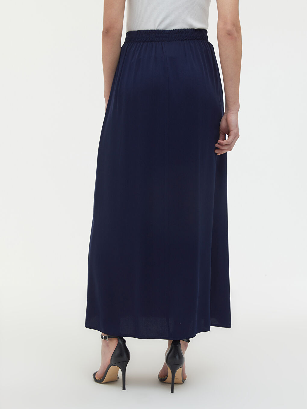 LCW Grace Elastic Waist Viscose Skirt -S1CC06Z8-E1J