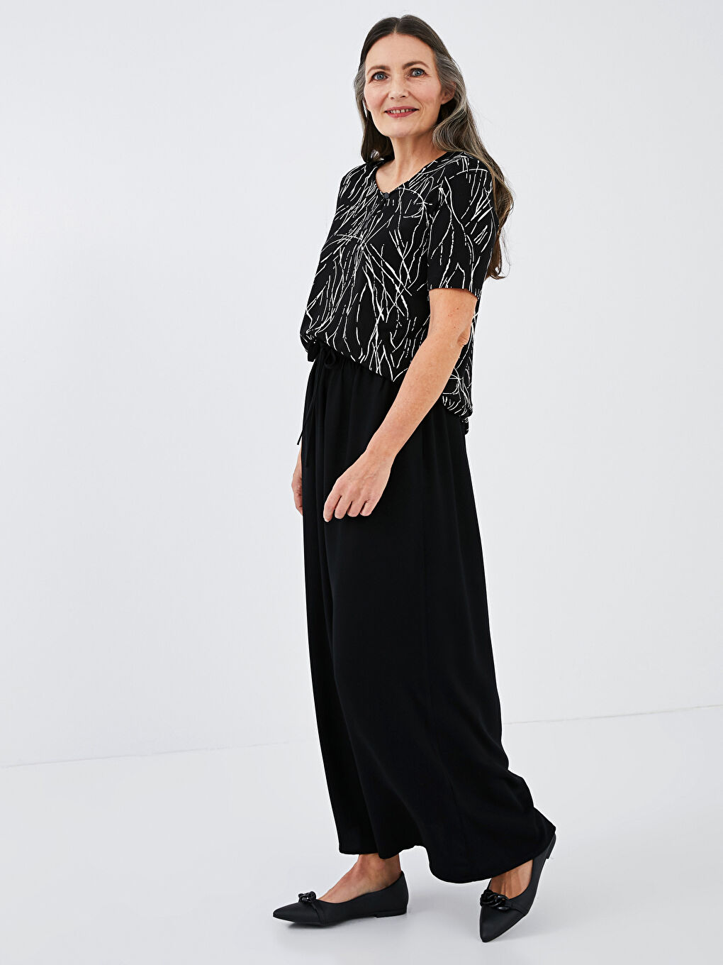 Elastic Waist Viscose Skirt-3