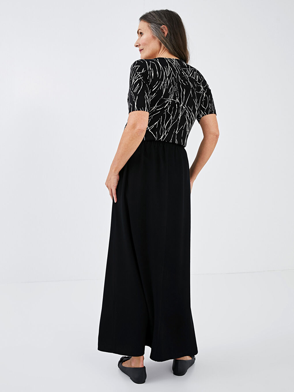 Elastic Waist Viscose Skirt-4