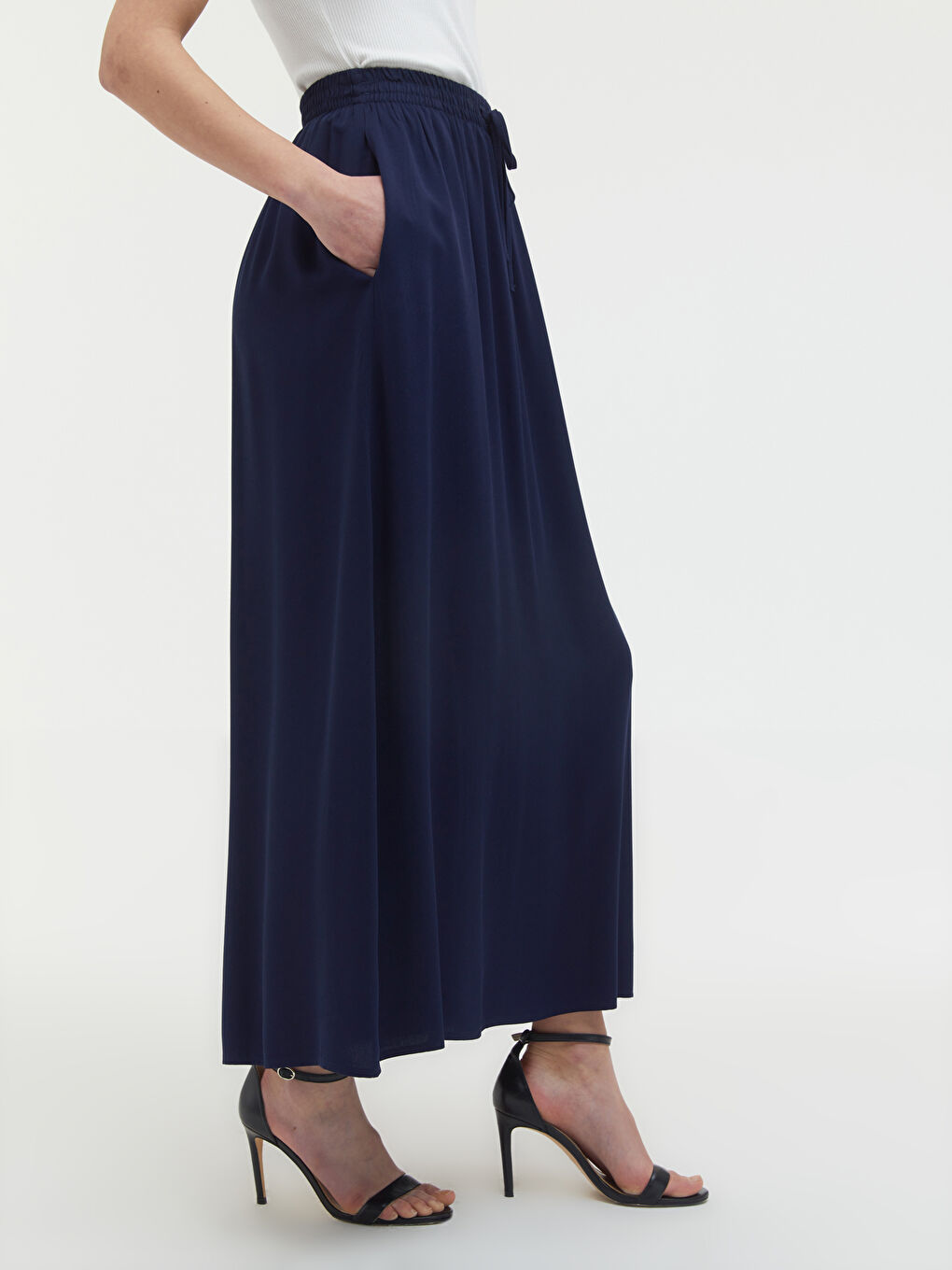 LCW Grace Elastic Waist Viscose Skirt -S1CC06Z8-E1J
