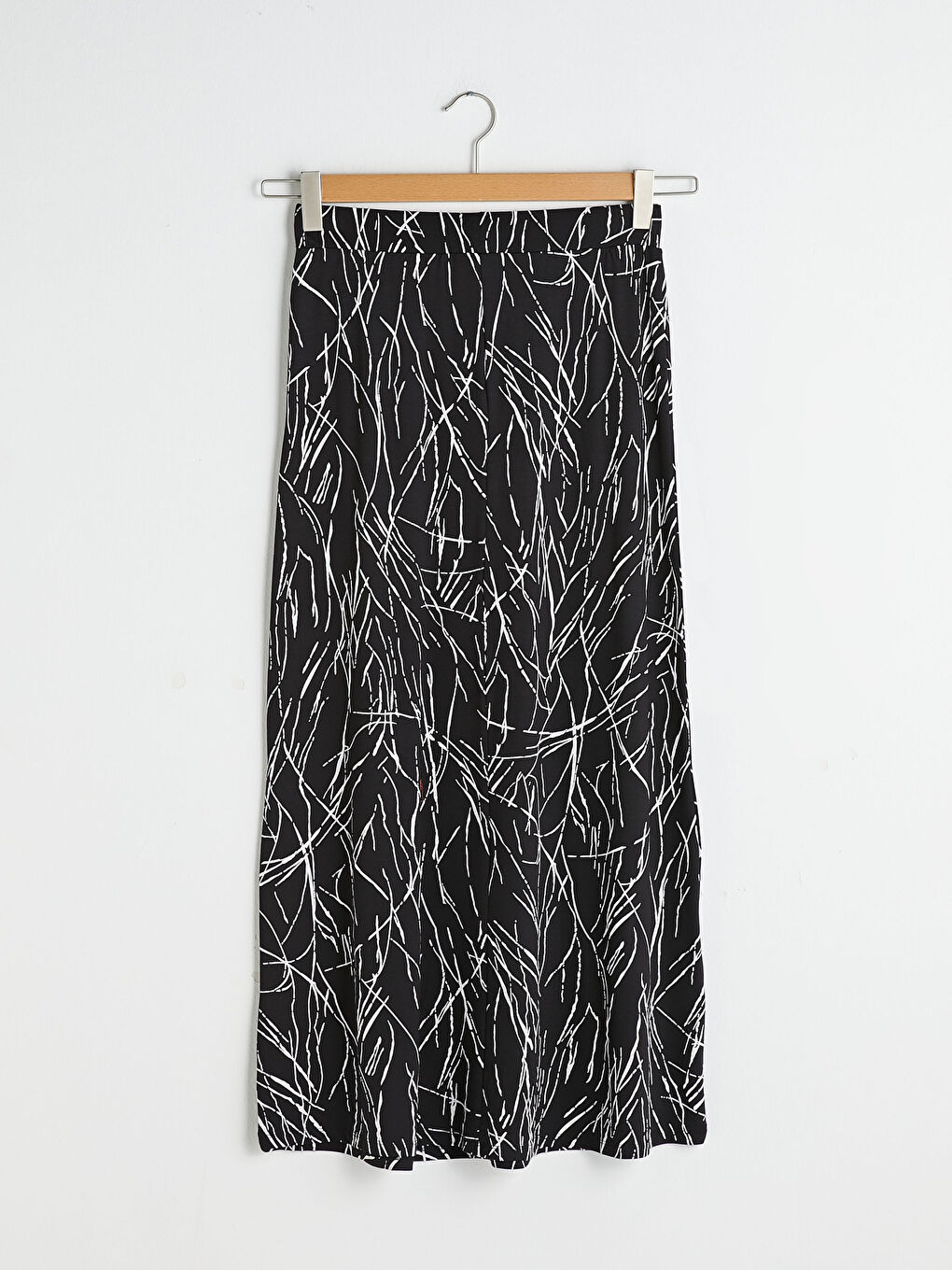 Karışık Beli Lastikli Desenli Uzun Etek-6