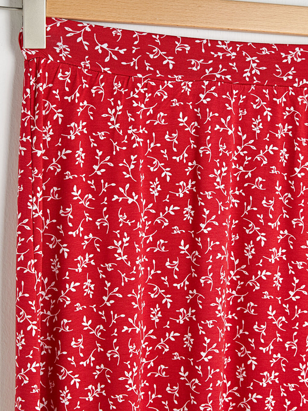Elastic Waist Figured Maxi Skirt-6