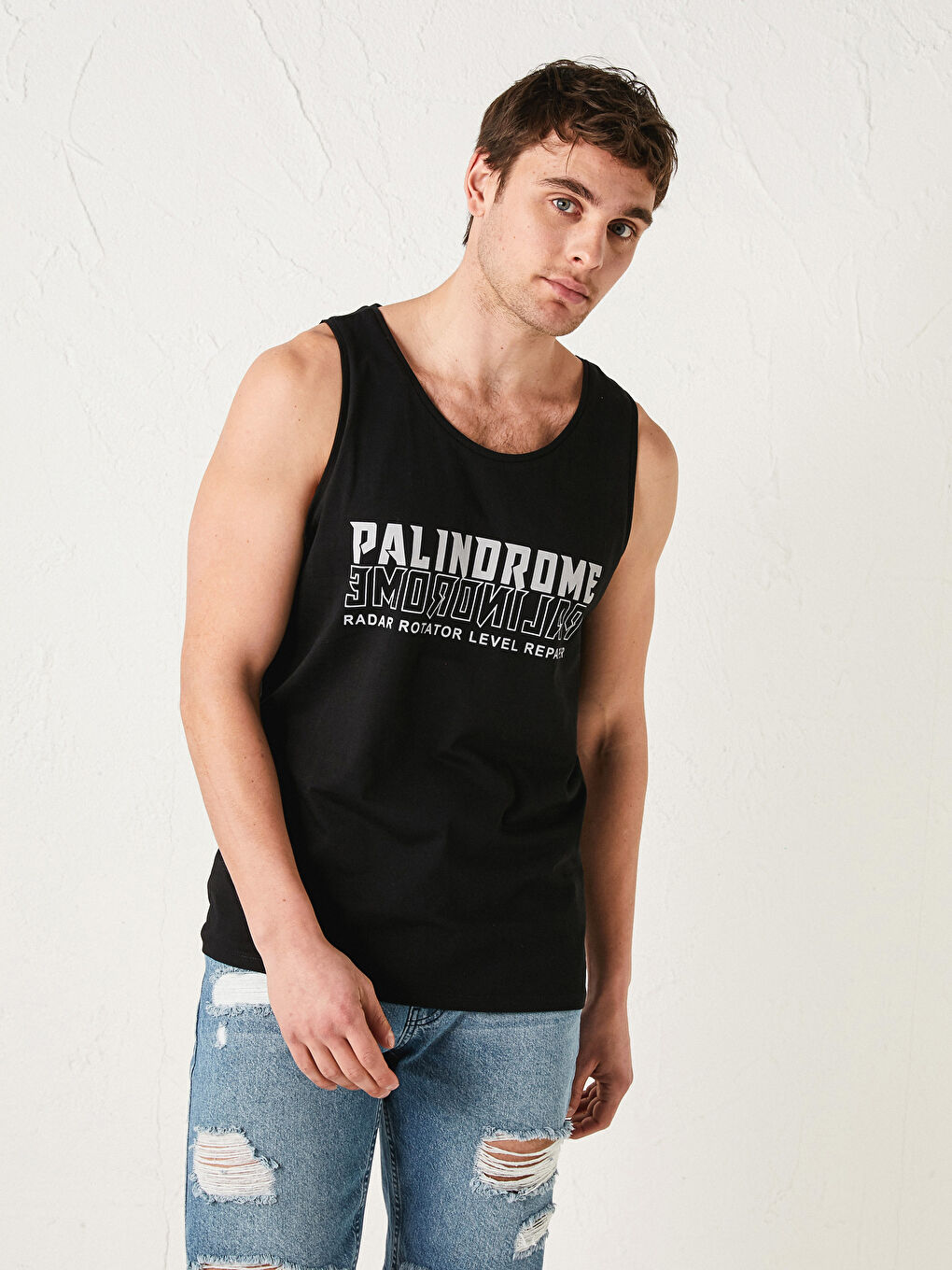 LC Waikiki Crew Neck Printed Cotton Men's Sleeveless T-Shirt -S1CC41Z8-CVL