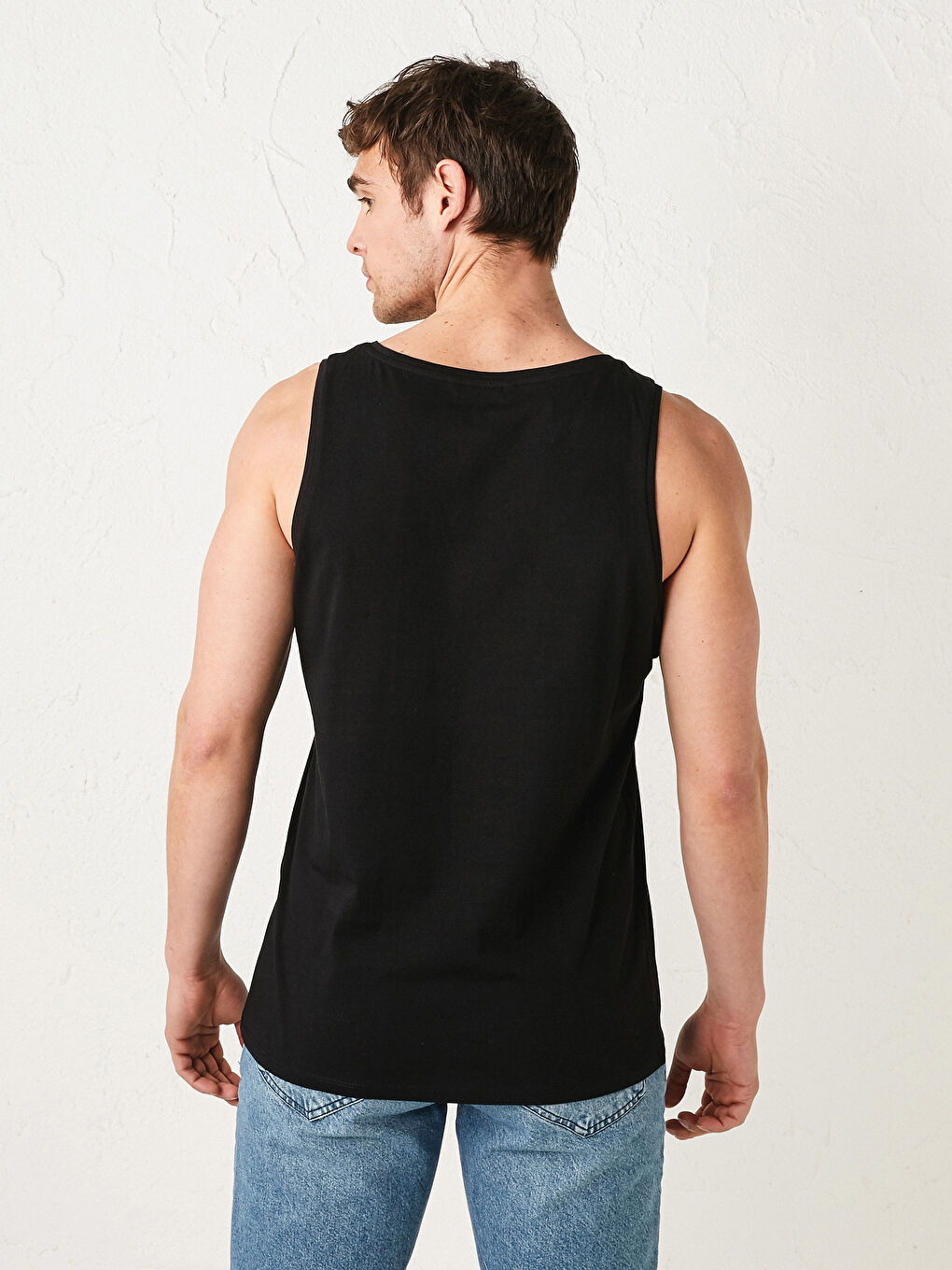LC Waikiki Crew Neck Printed Cotton Men's Sleeveless T-Shirt -S1CC41Z8-CVL