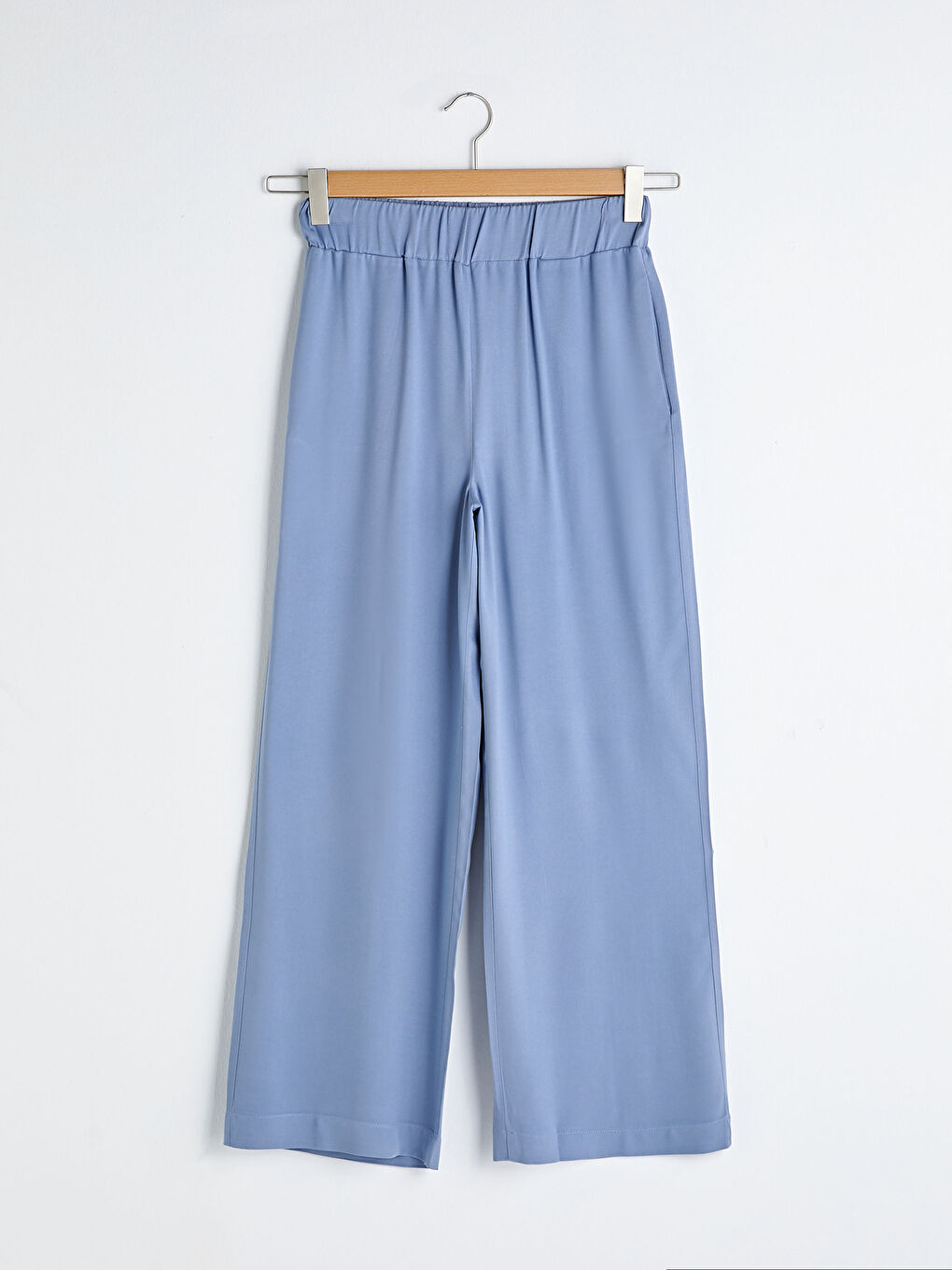 Elastic Waist Comfortable Fit Plazzo Woman Trousers-5