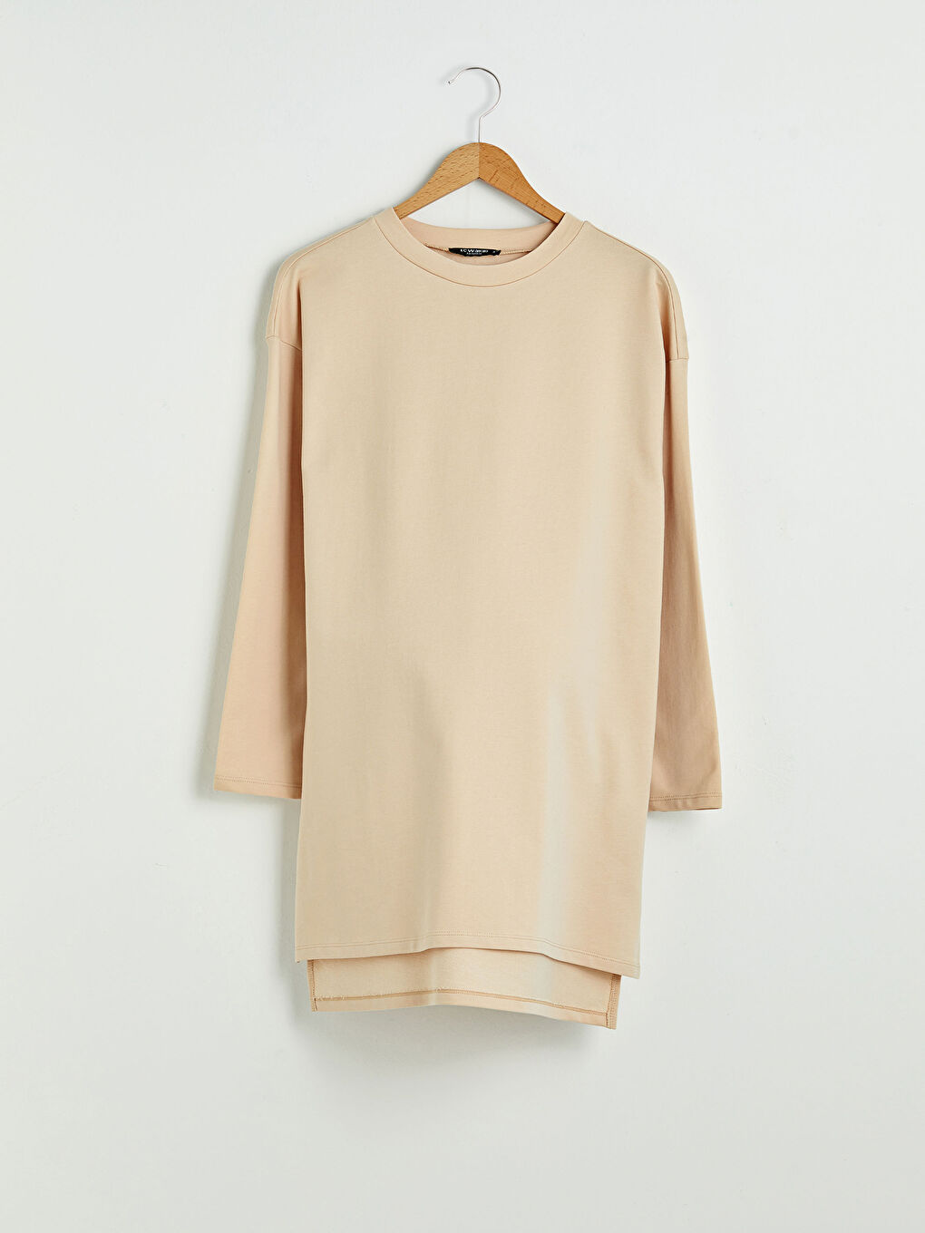 تونيك سترة حمل بكول مدور بسيط-5