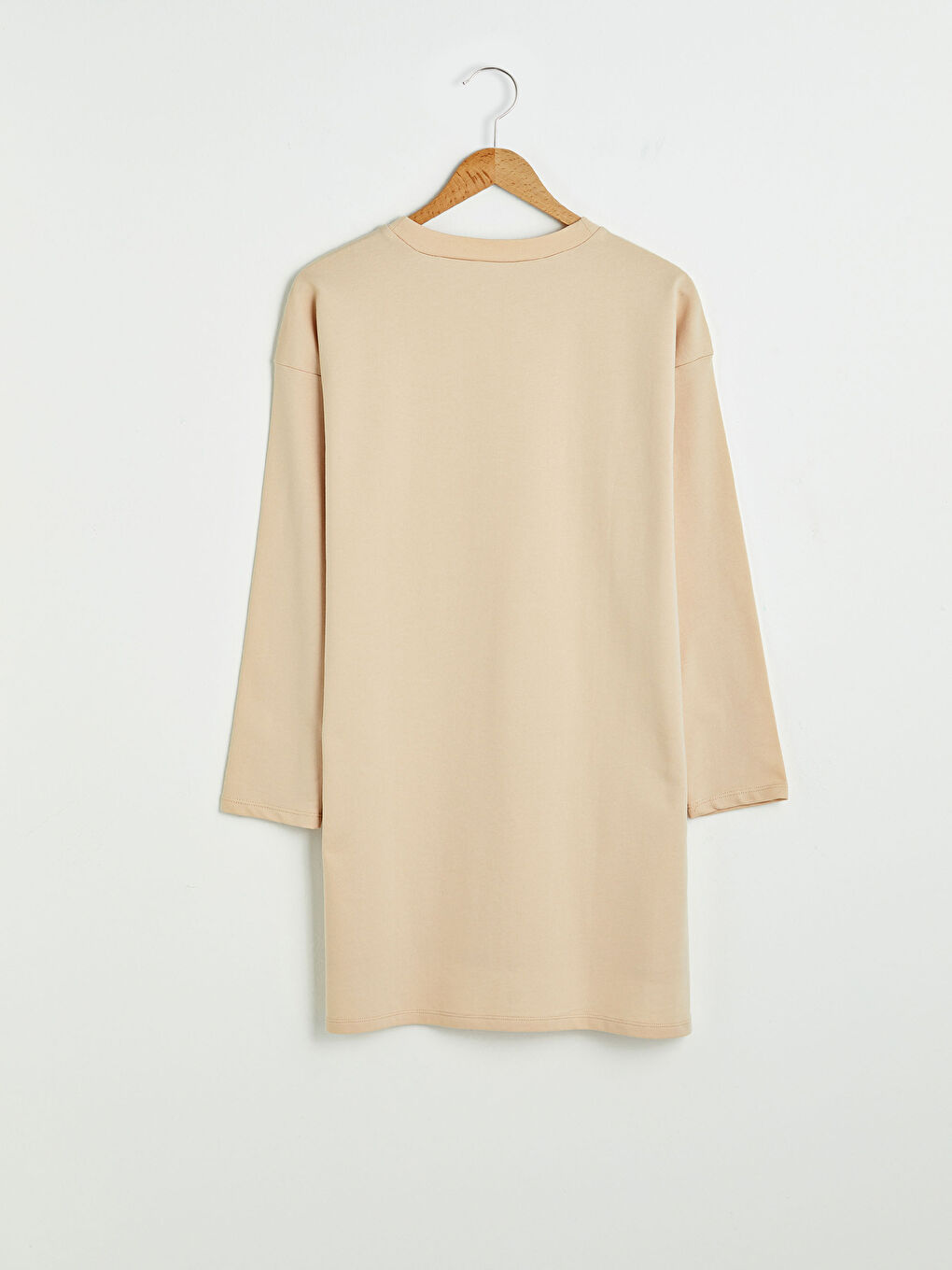 تونيك سترة حمل بكول مدور بسيط-13