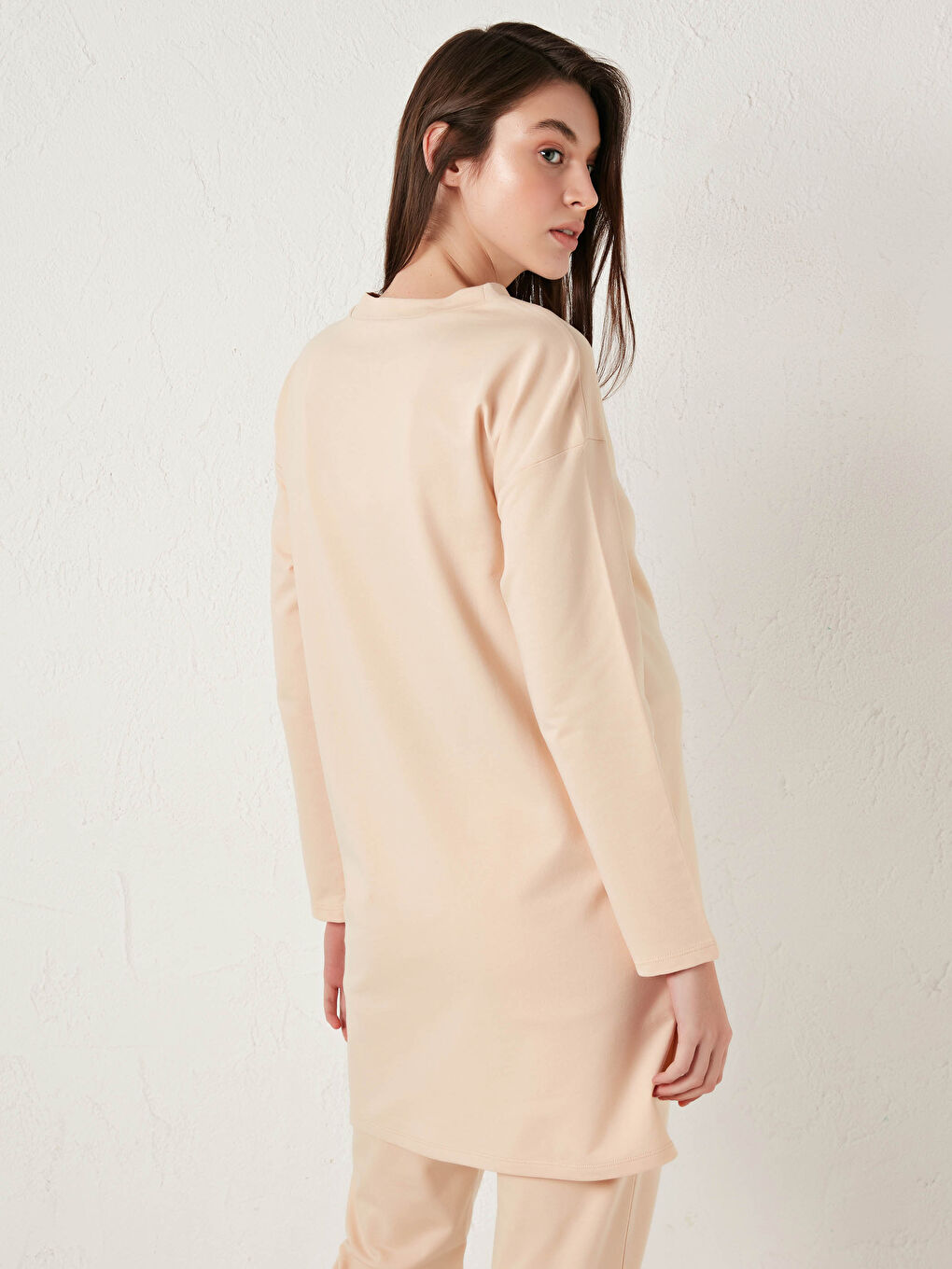 تونيك سترة حمل بكول مدور بسيط-10