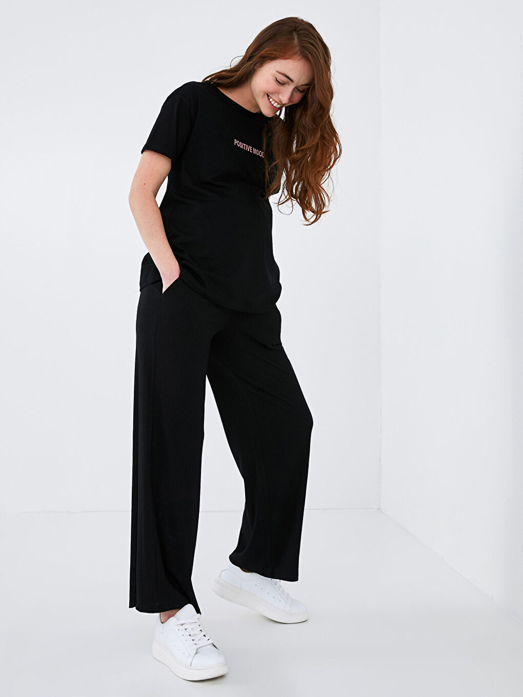 بنطال رياضي حوامل بوسط مطاطي ولوحة بطن-7