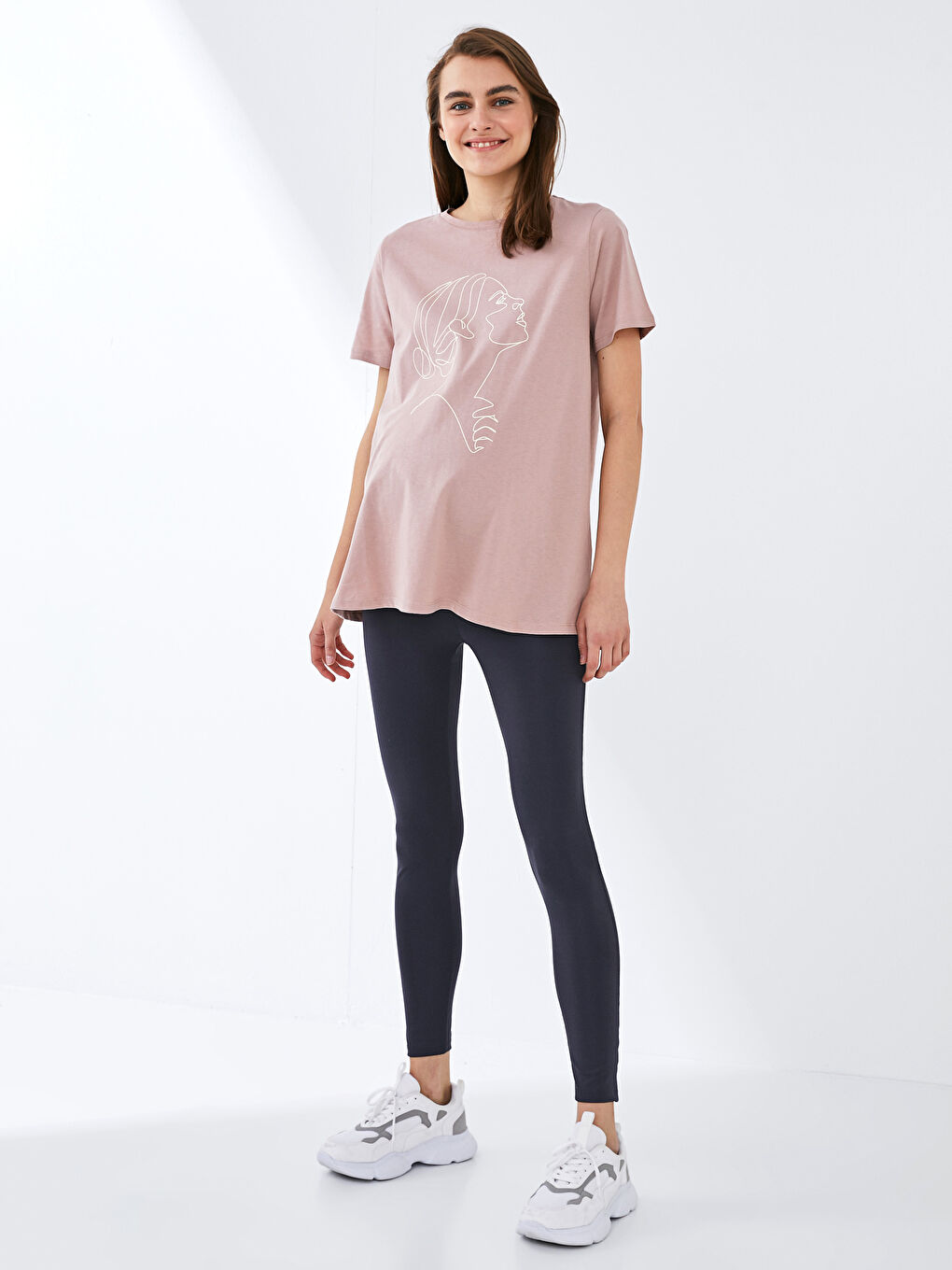 Belly Panel Maternity Leggings-9