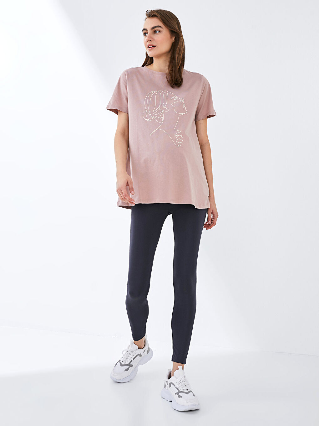 Belly Panel Maternity Leggings-5