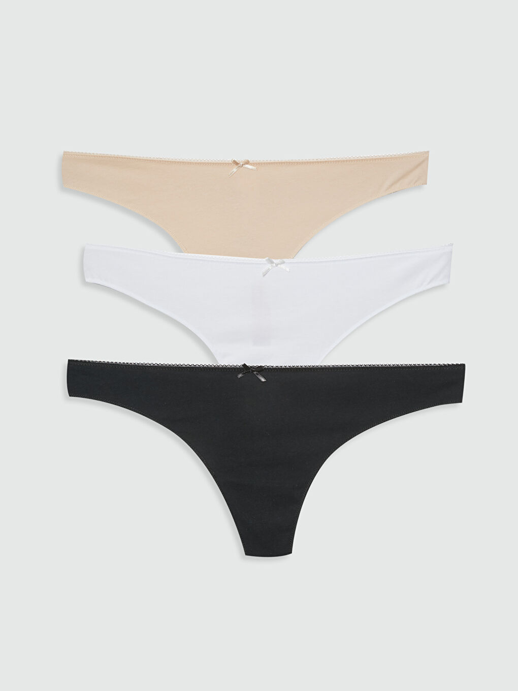 LCW DREAM Bow Detailed Thong Panties 3 Pack -S1CD29Z8-D0P