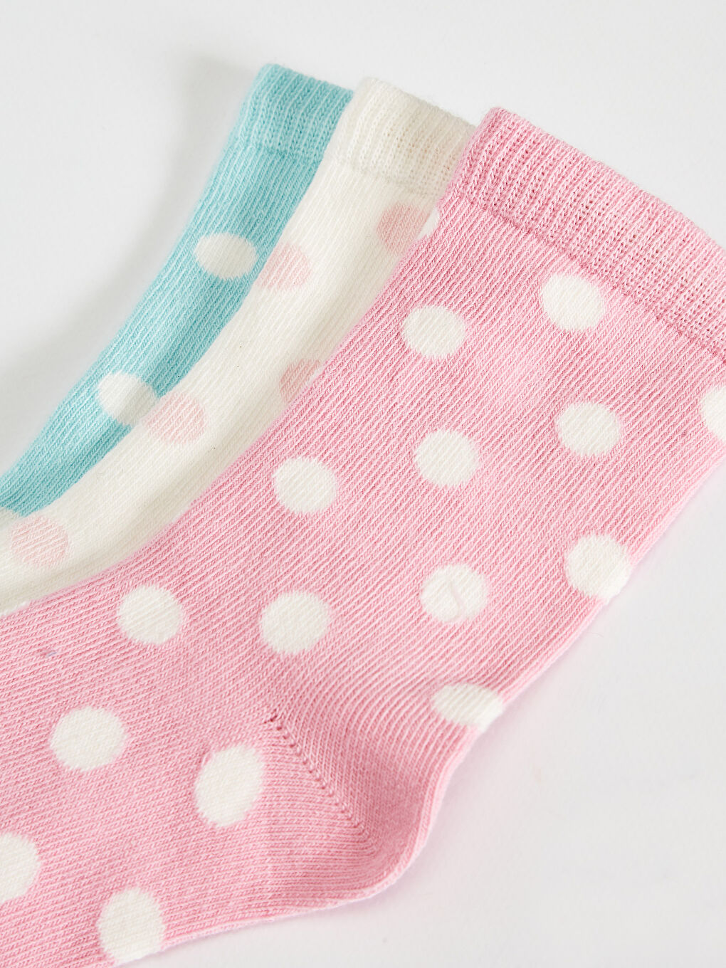 Pembe Kız Çocuk Soket Çorap 3'lü-2