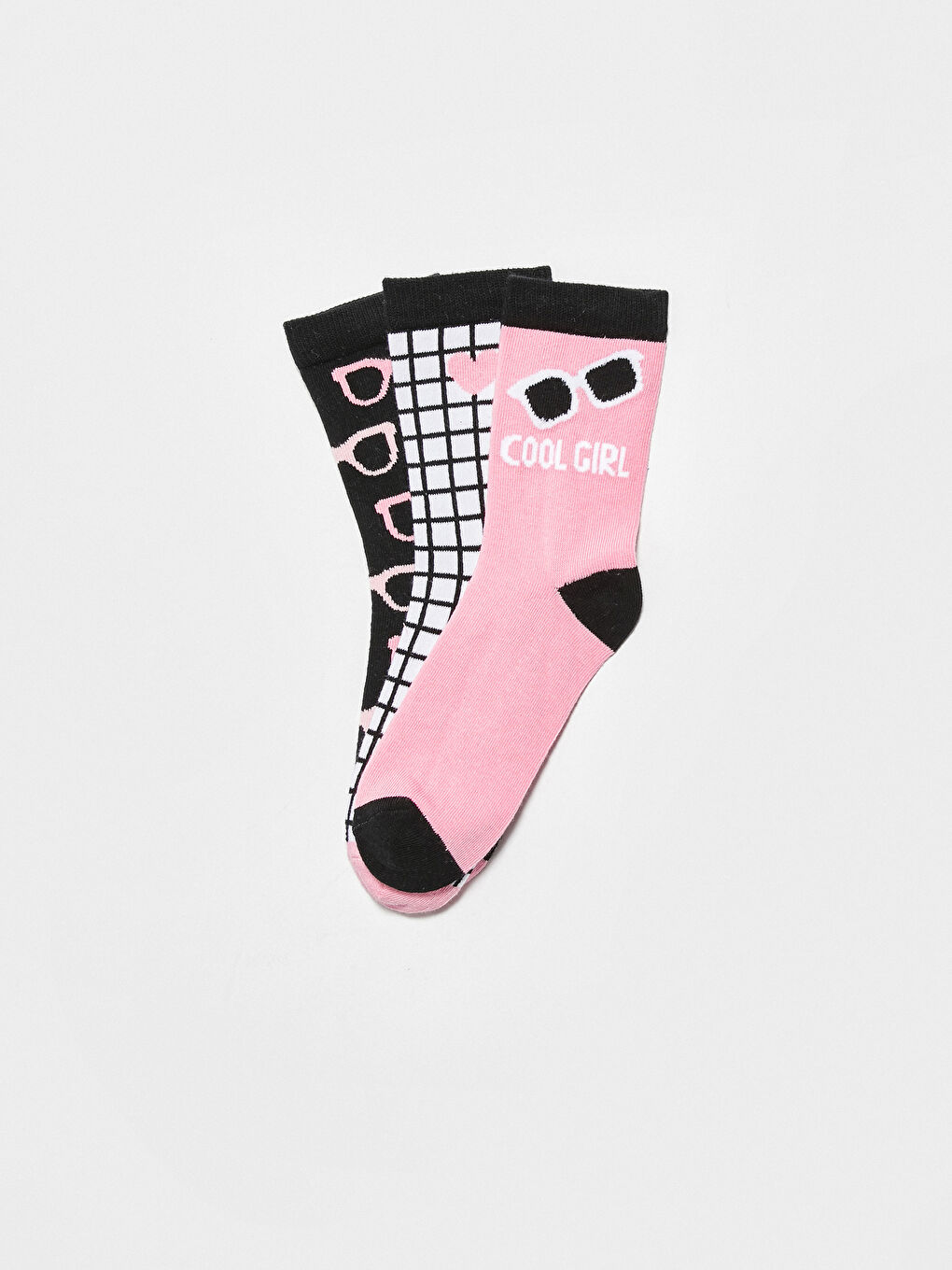 LCW Kids Patterned Girls' Ankle Socks 3-pack -S1CE28Z4-FLY