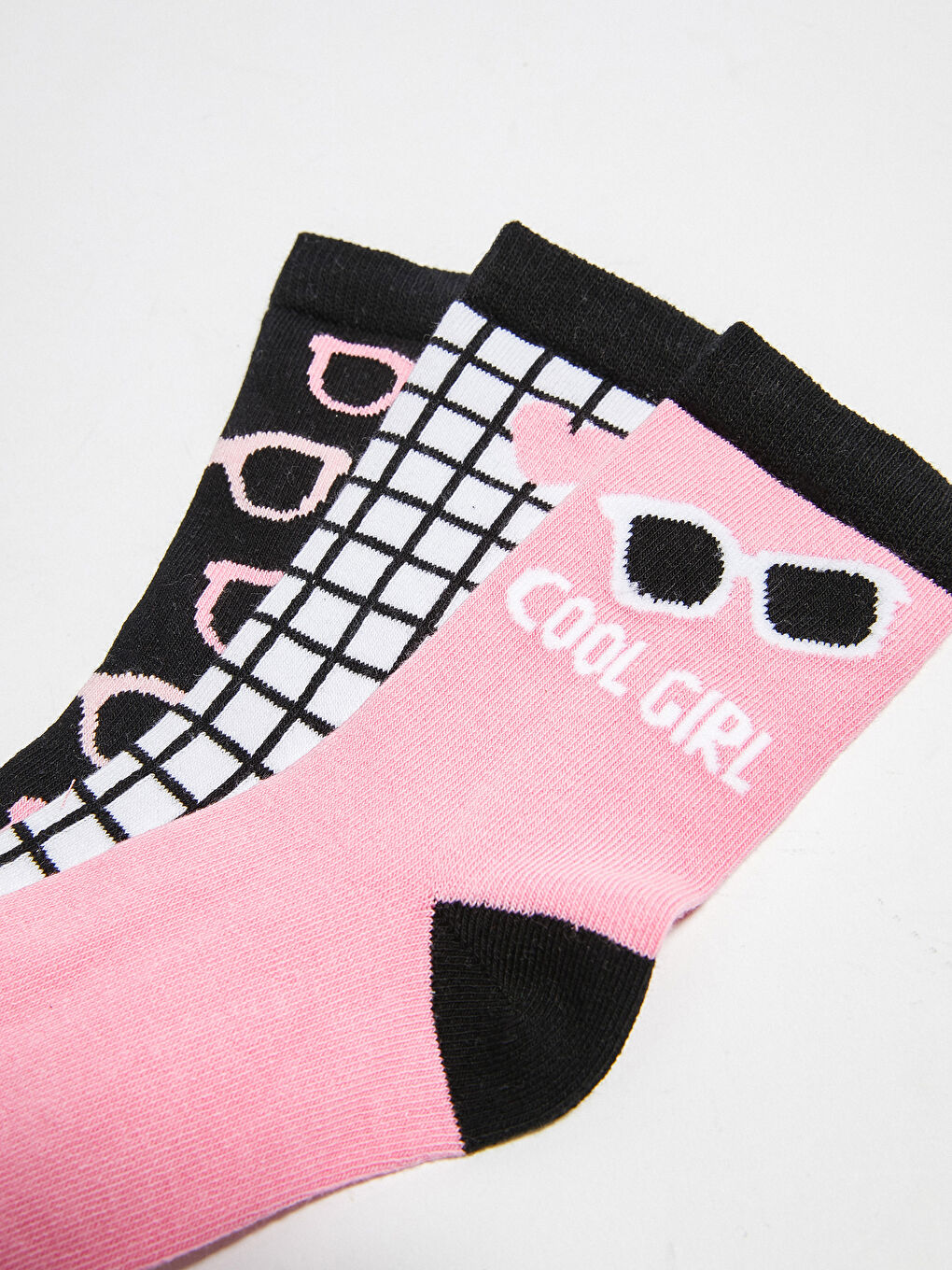 LCW Kids Patterned Girls' Ankle Socks 3-pack -S1CE28Z4-FLY
