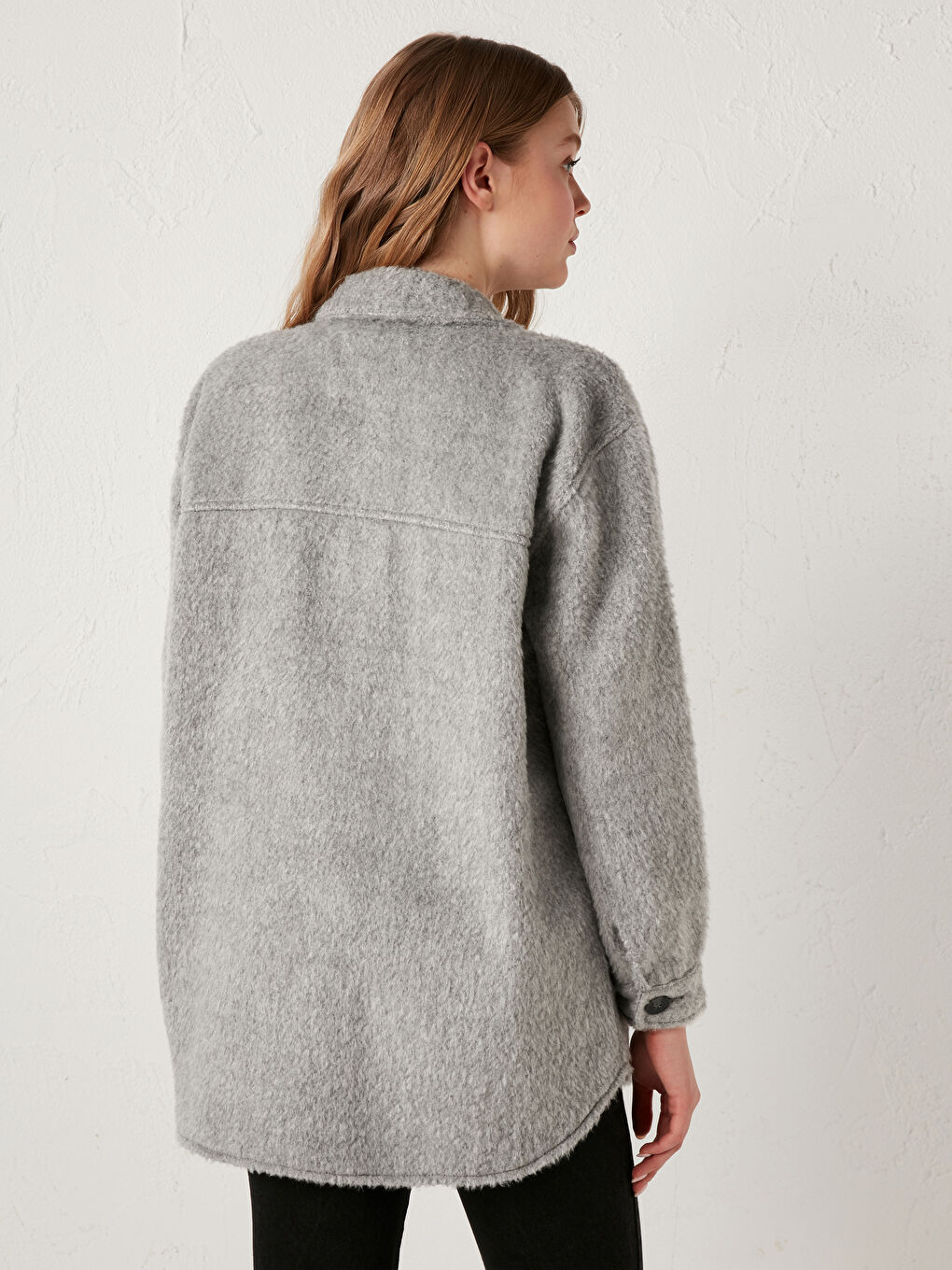 әйелдерге арналған ұзын жең жағалы қалталы пиджак-6