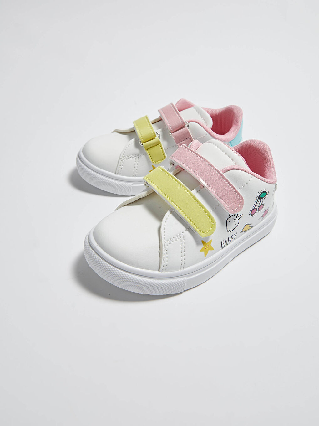 Hook-and-Loop Printed Girls' Sneakers-1