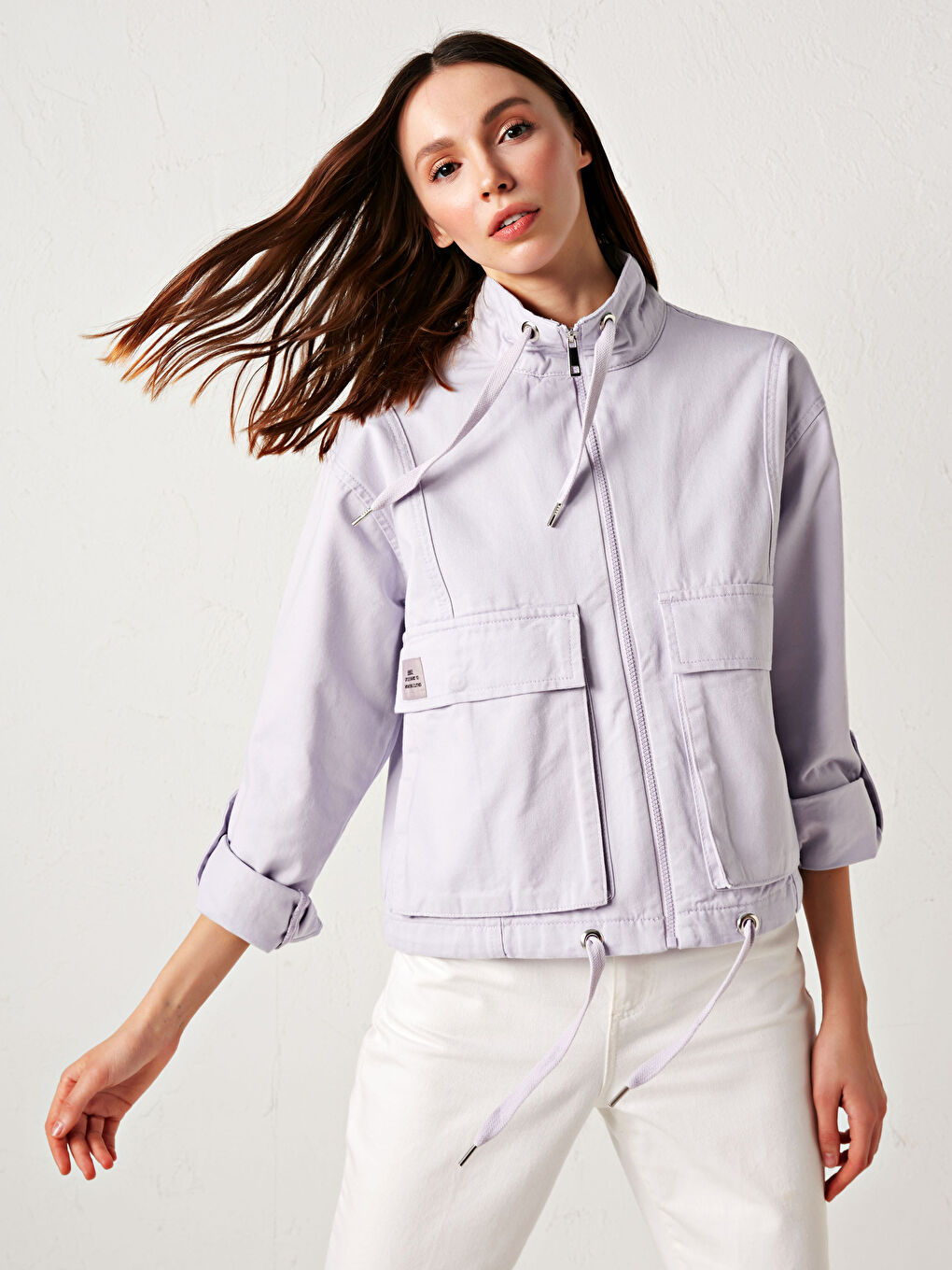 Turtle Neck Regular Long Sleeve Women's Coat-2