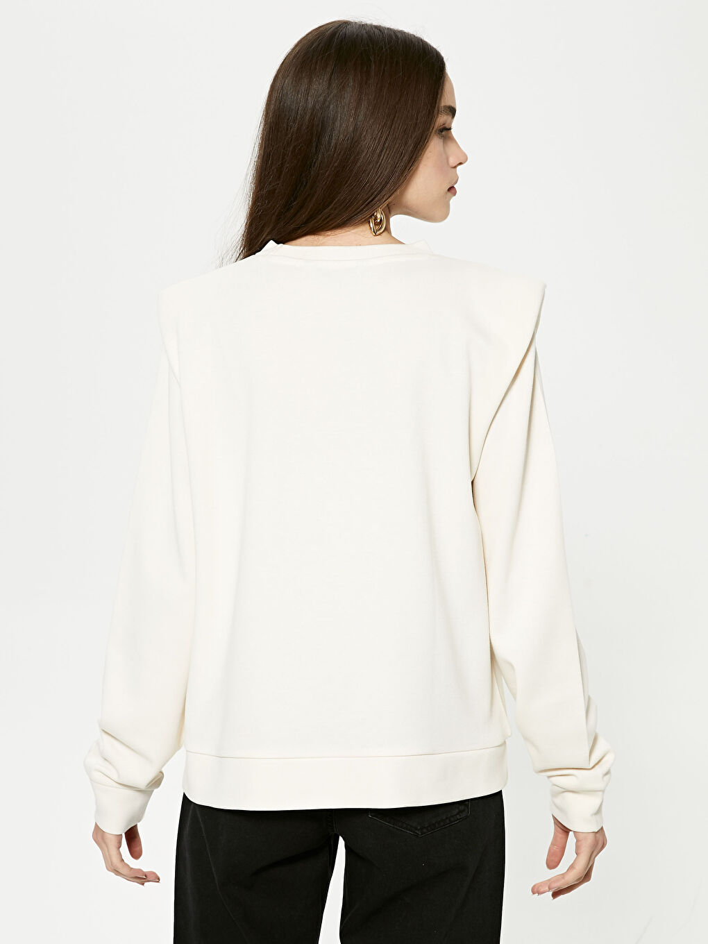 Crew Neck Plain Sweatshirt-4