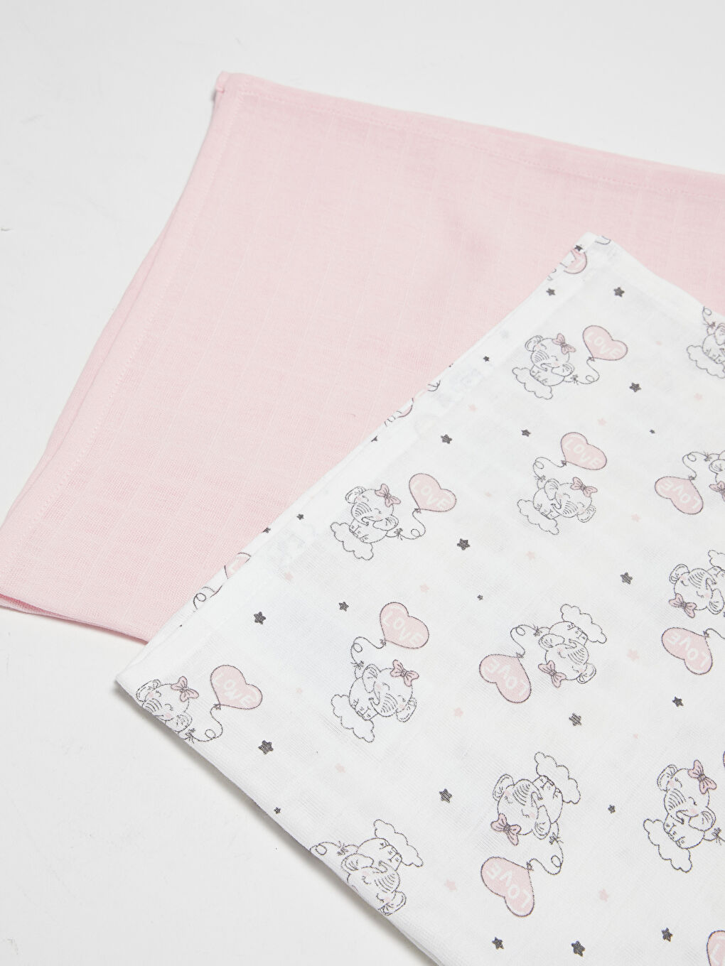 Cotton Baby Girl Muslin Nappy 2 Pieces-1