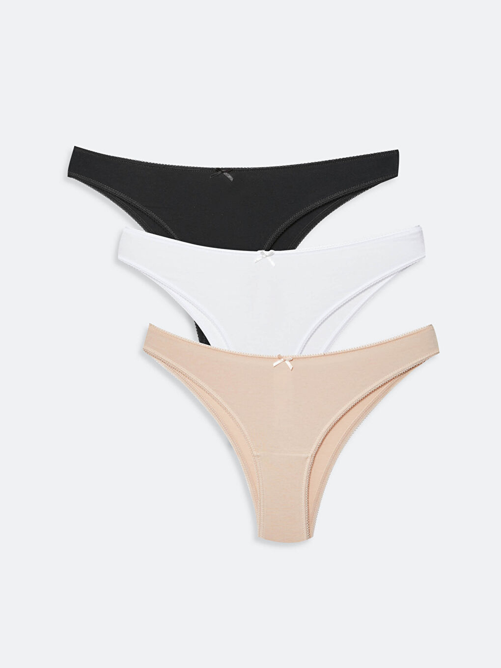 Bow Detailed Women's Brazilian Briefs 3 Pack