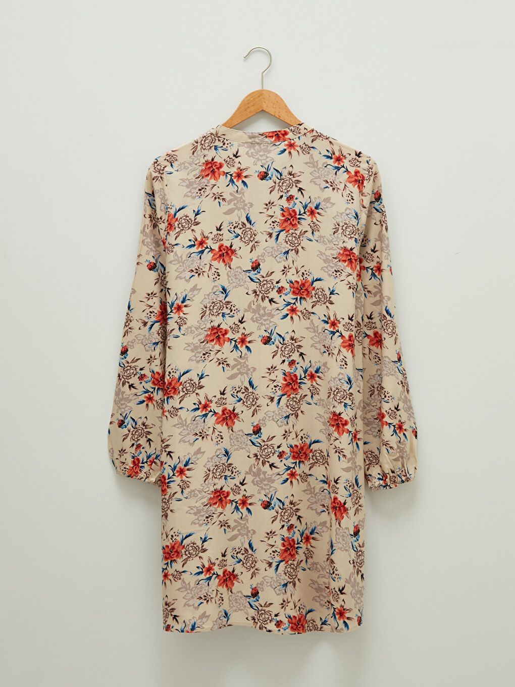 Henley Neckline Floral Printed Viscose Tunic-6