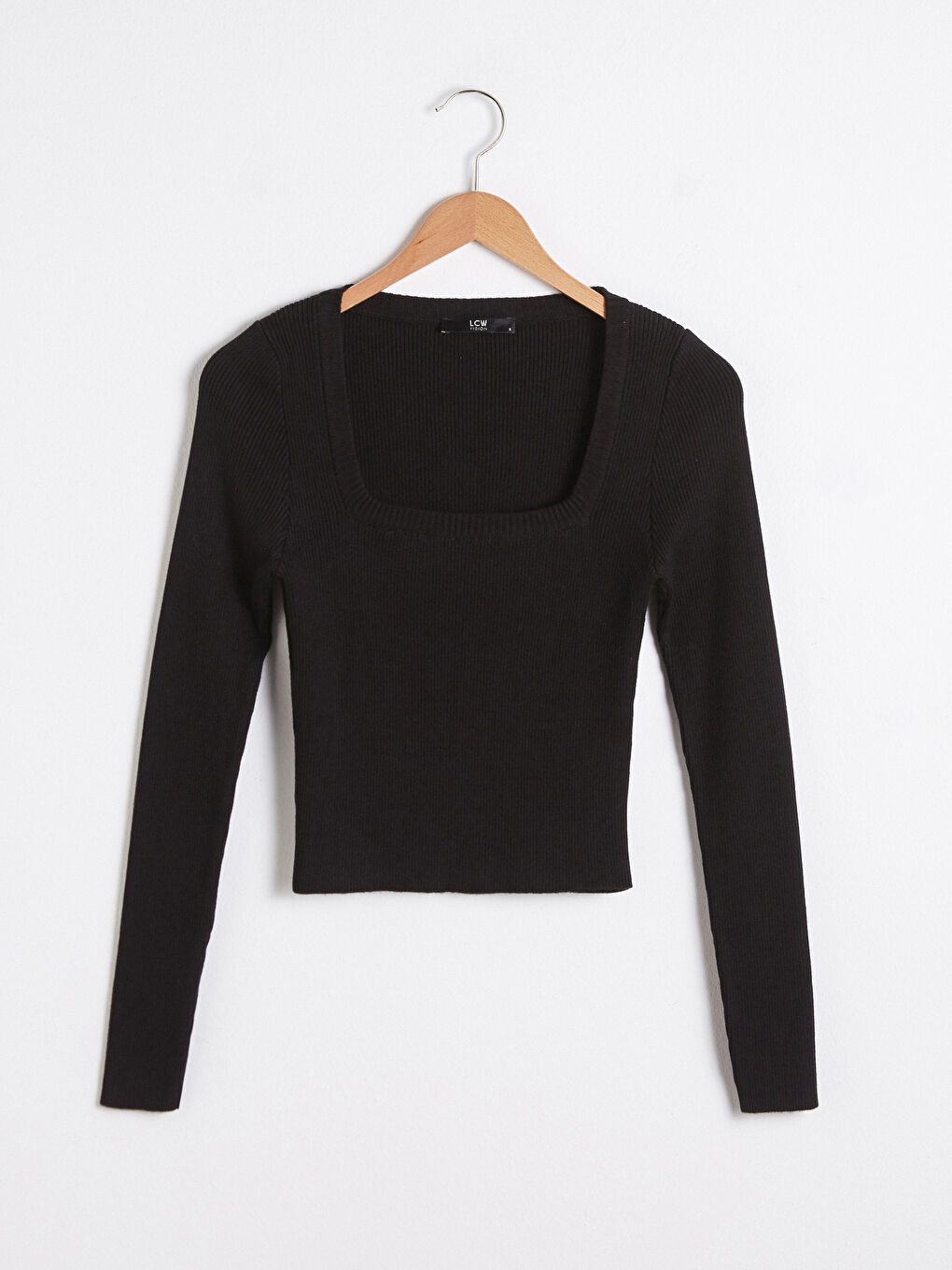 LCW Vision Square Neck Crop Knitwear Sweater -S1CF67Z8-CVL
