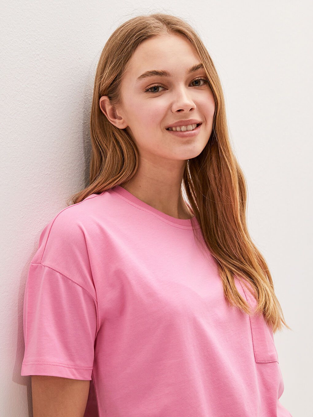 Crew Neck Straight Short Sleeve Cotton Women's Short Pajamas Set-6