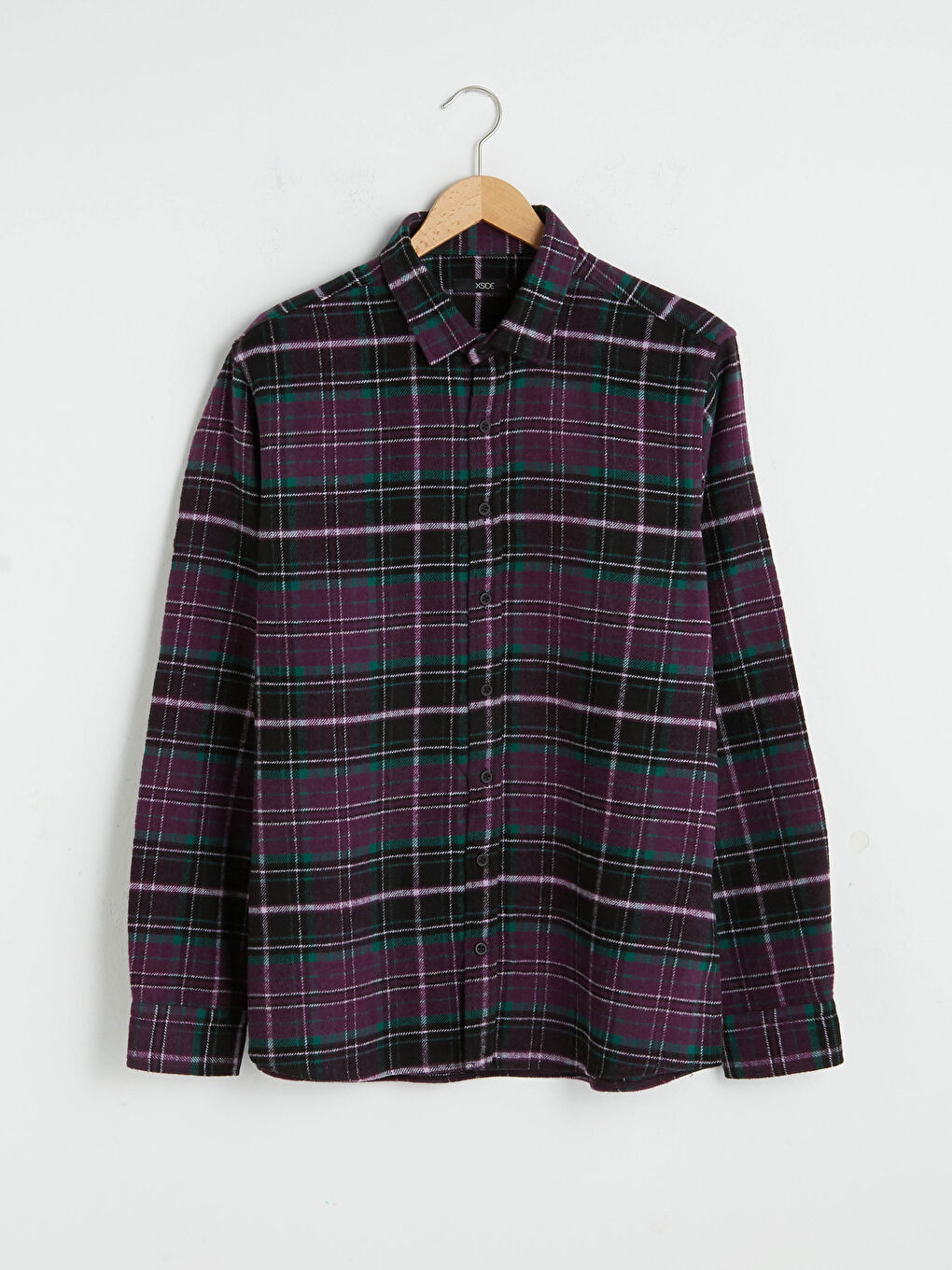 Тясна Кройка Карирана Фланелена Риза за Мъже с Дълъг Ръкав