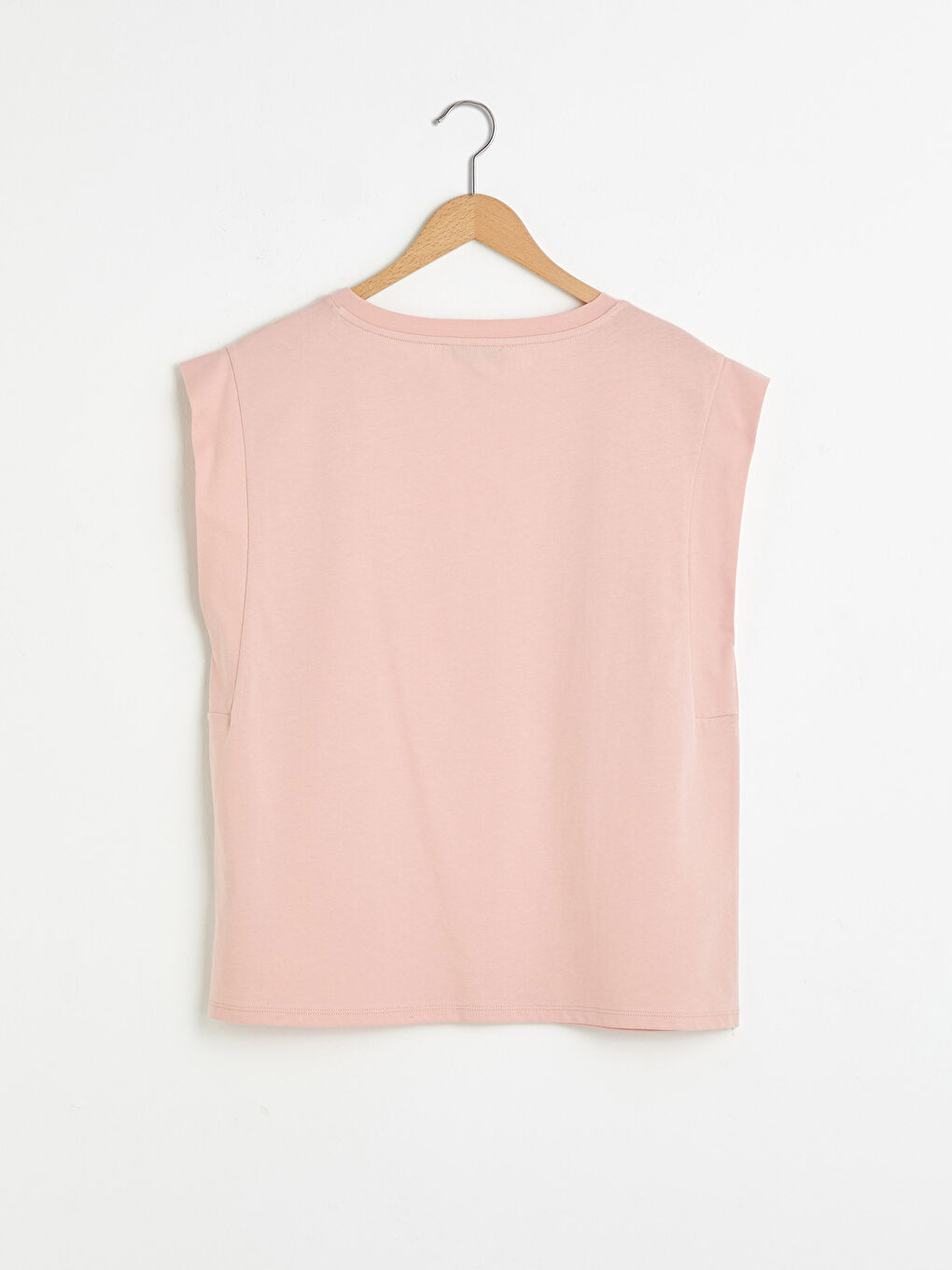 Crew Neck Printed Sleeveless Cotton Women's T-Shirt-8