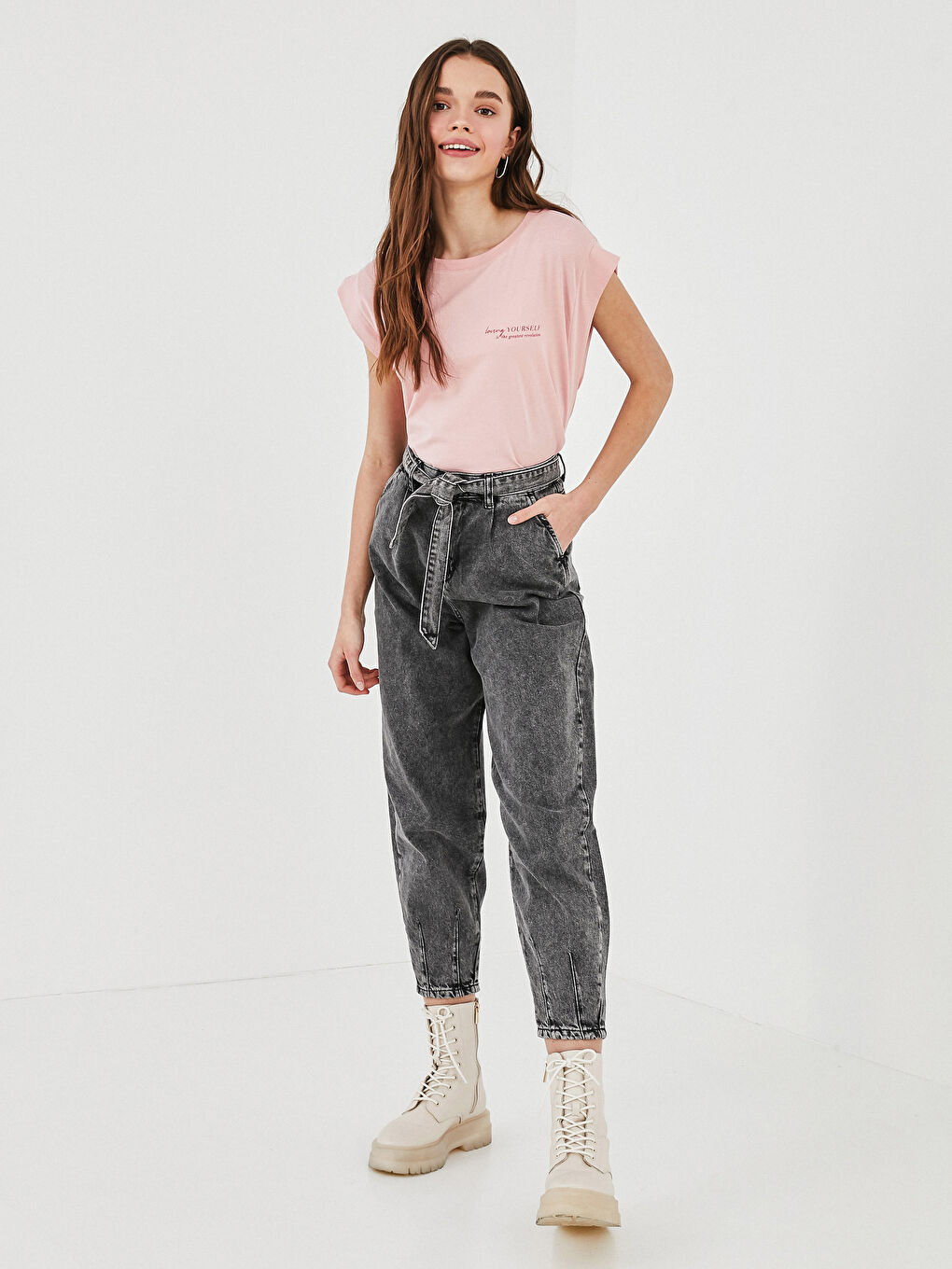 Crew Neck Printed Sleeveless Cotton Women's T-Shirt-3