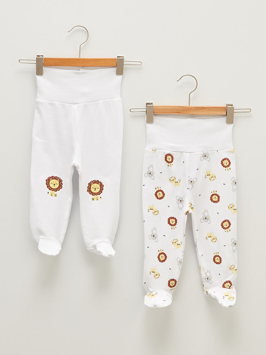 بنطلون أطفال رضع يونيسكس بخصر مضلع مطبوع مع بوتيز - قطعتين