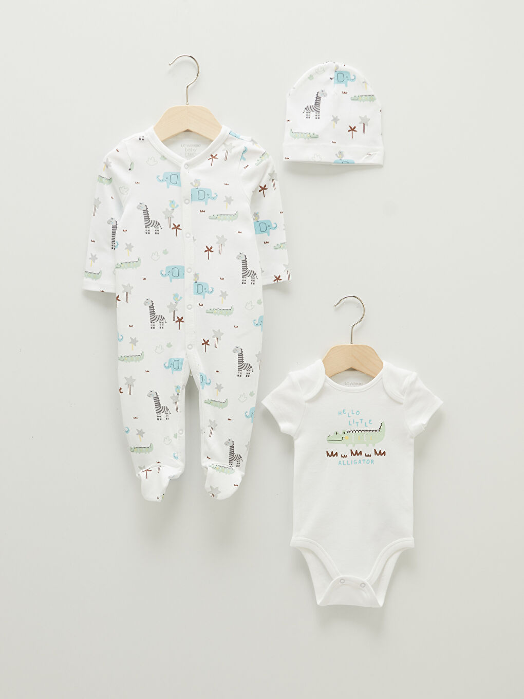 طقم خروج من المستشفى مطبوع للأطفال حديثي الولادة للجنسين