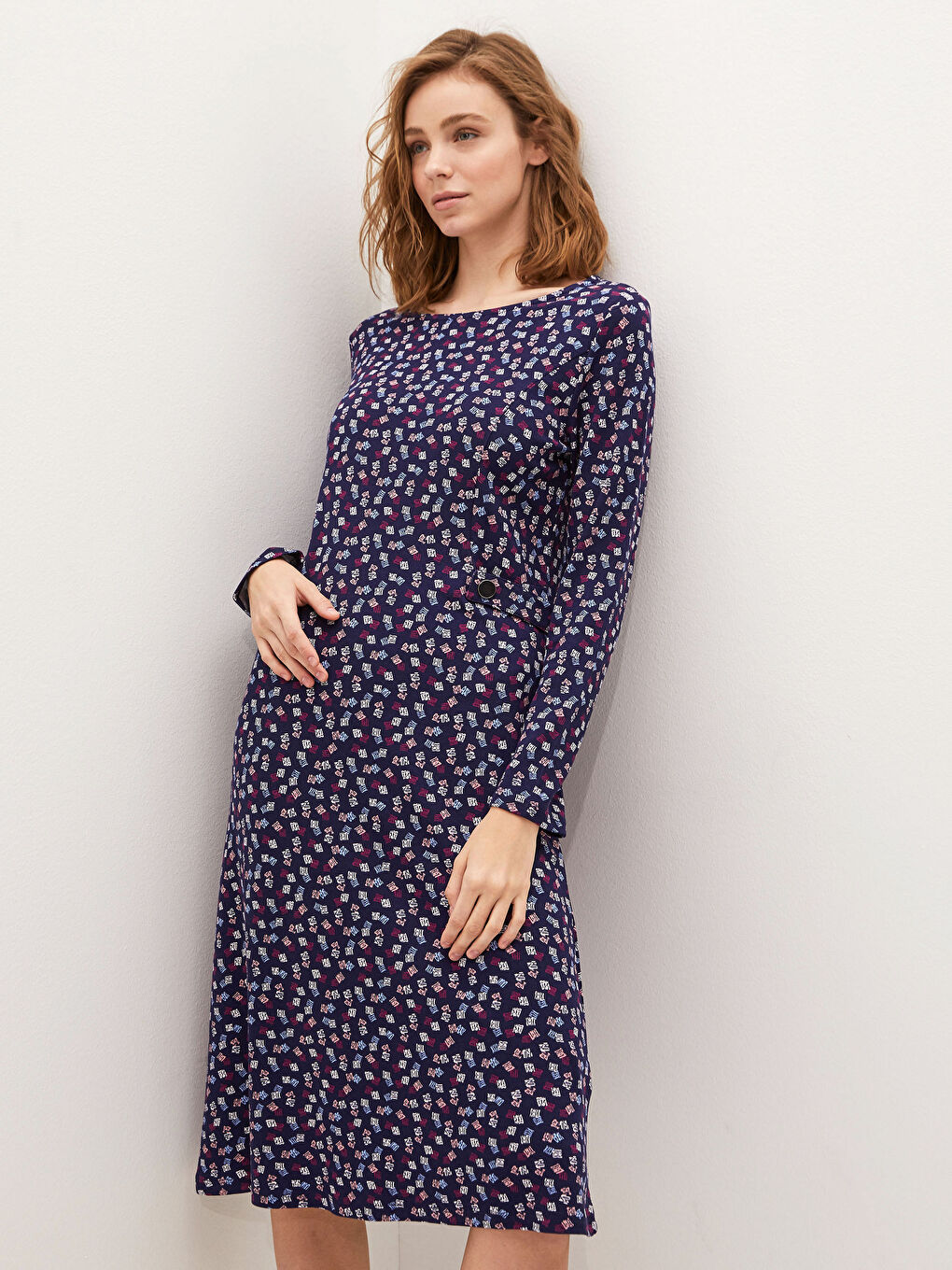 فستان بونتي مطبوع-4