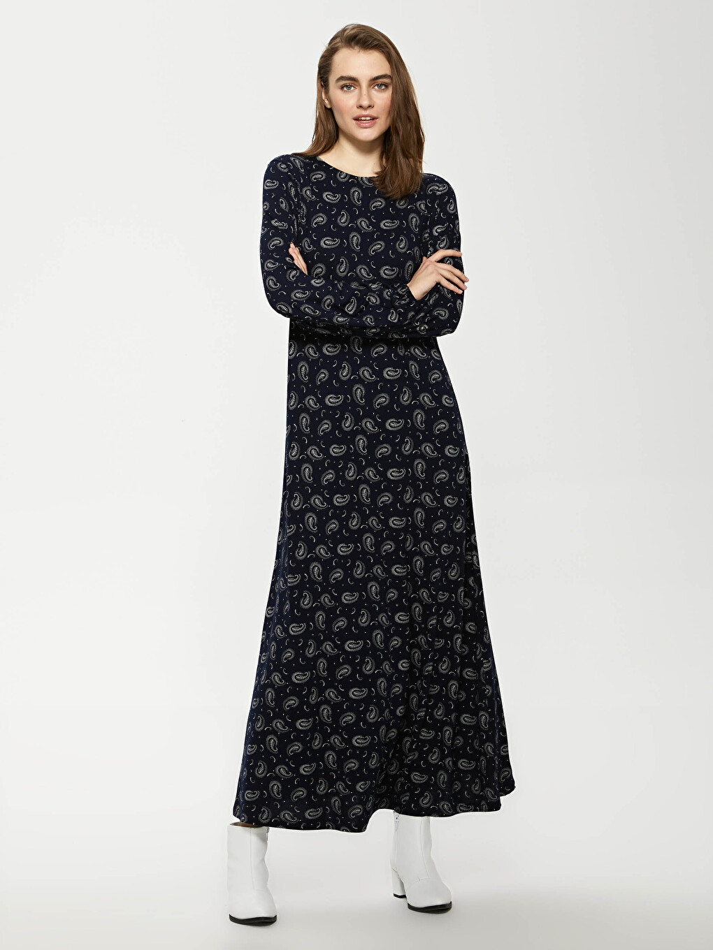 Figured Viscose Dress