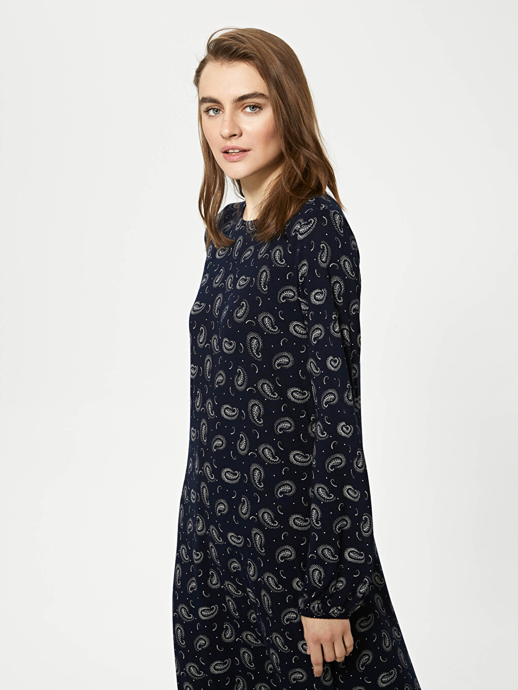 Figured Viscose Dress-2