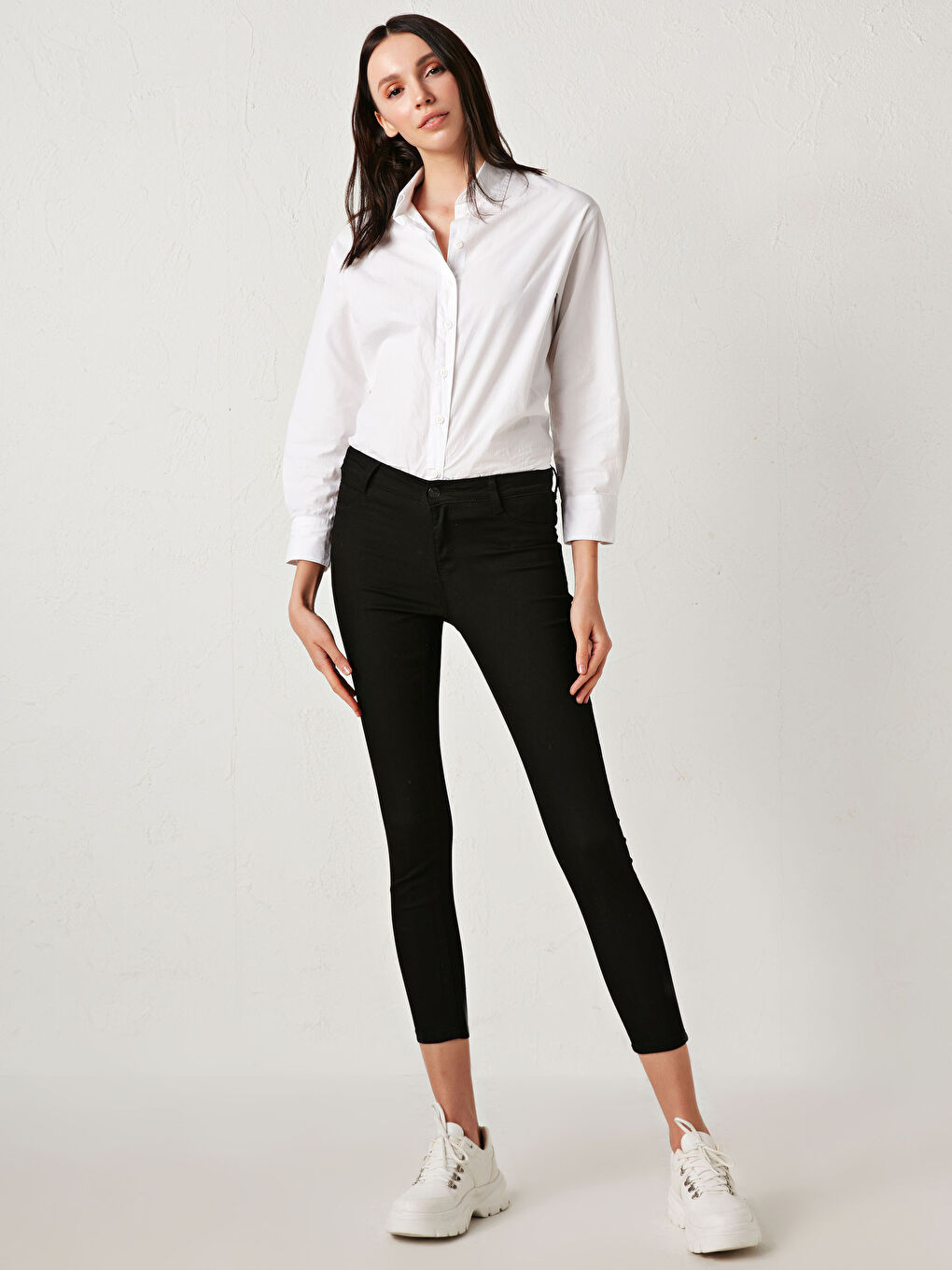 Siyah Jüpiter Süper Skinny Fit Kadın Jean Pantolon-1