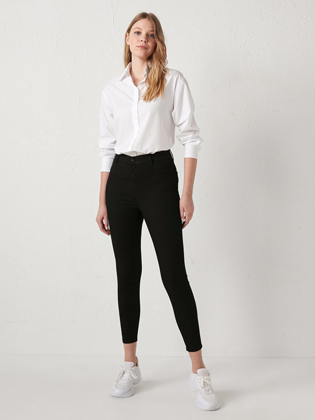 Siyah Yüksek Bel Jüpiter Süper Skinny Fit Kadın Jean Pantolon