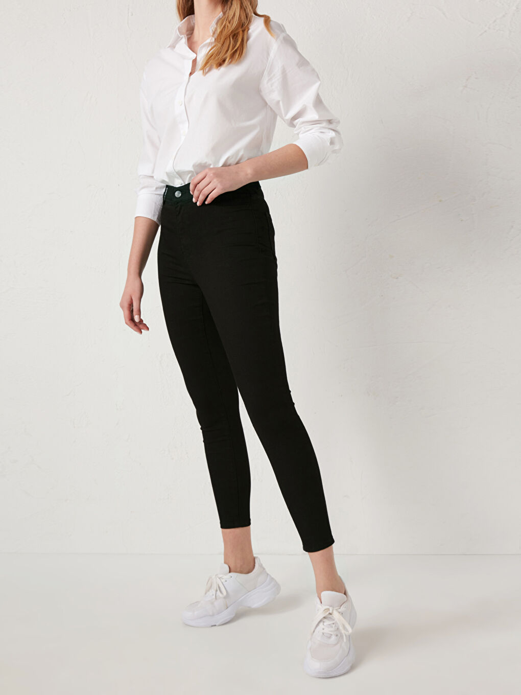 Siyah Yüksek Bel Jüpiter Süper Skinny Fit Kadın Jean Pantolon-3