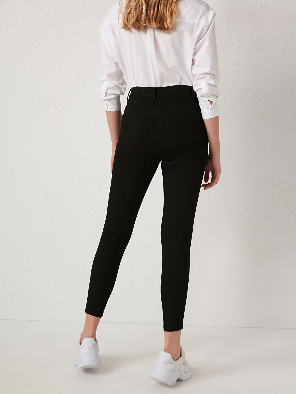 Siyah Yüksek Bel Jüpiter Süper Skinny Fit Kadın Jean Pantolon-4