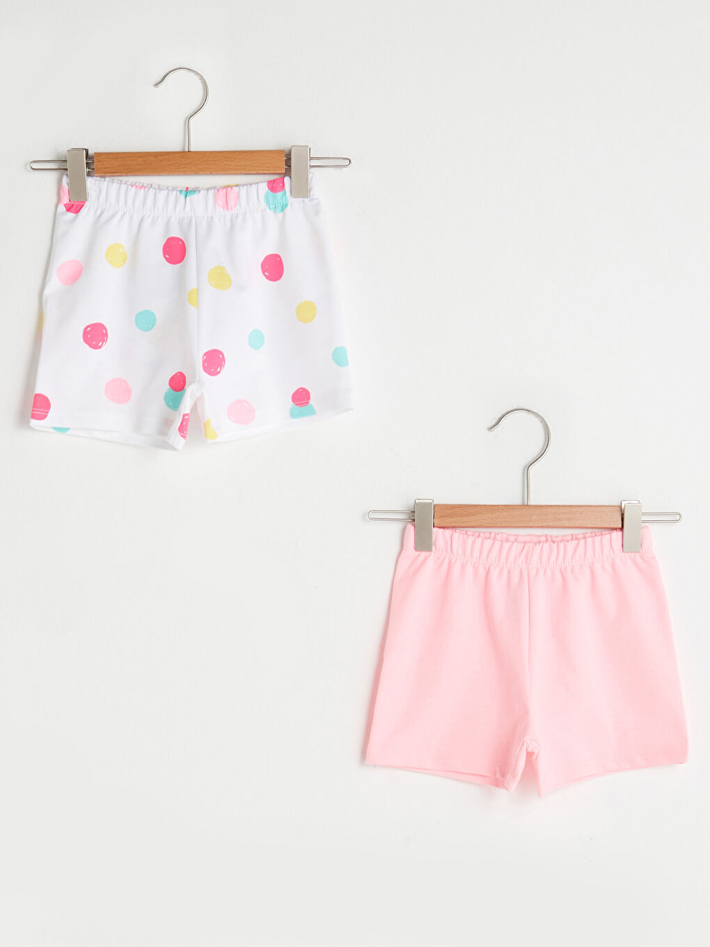 Шорты Для Малышек Девочек Хлопковые На Резинке 2 Штуки