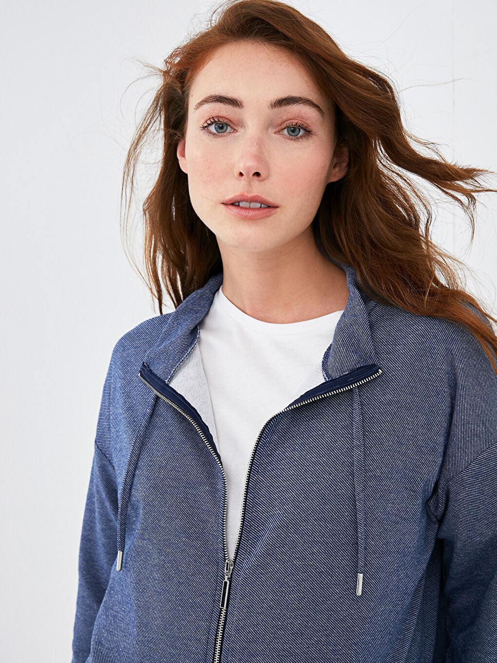 کاردیگانی قۆڵ درێژ بۆ ژنان بە یه‌خه‌ی مل بەرز و داخستنی زنجیر-2