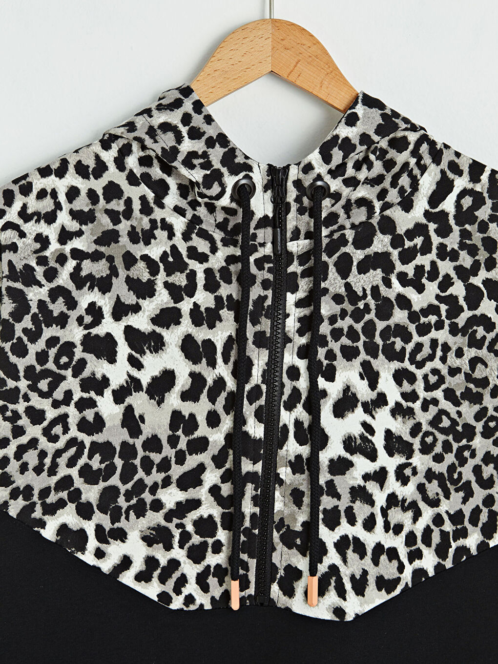 Свитшот-туника женская с капюшоном, узорчатая, с длинным рукавом-10