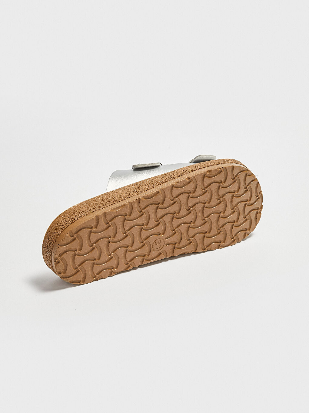 Gri Kadın Çift Bantlı Kalın Taban Terlik-4