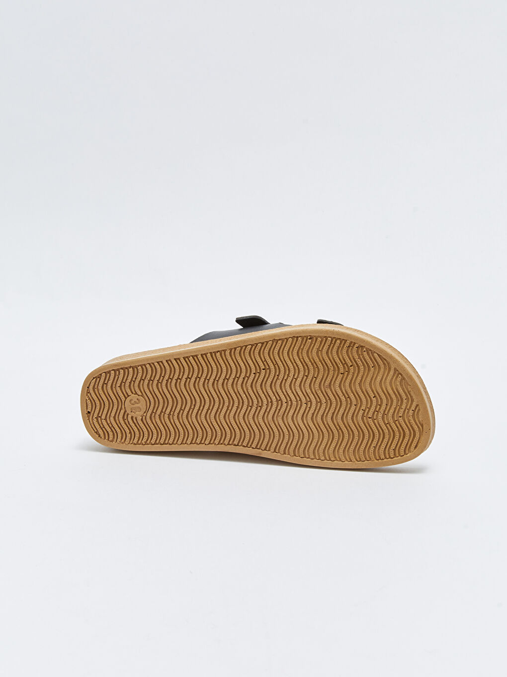 Siyah Kadın Çift Bantlı Kalın Taban Terlik-3