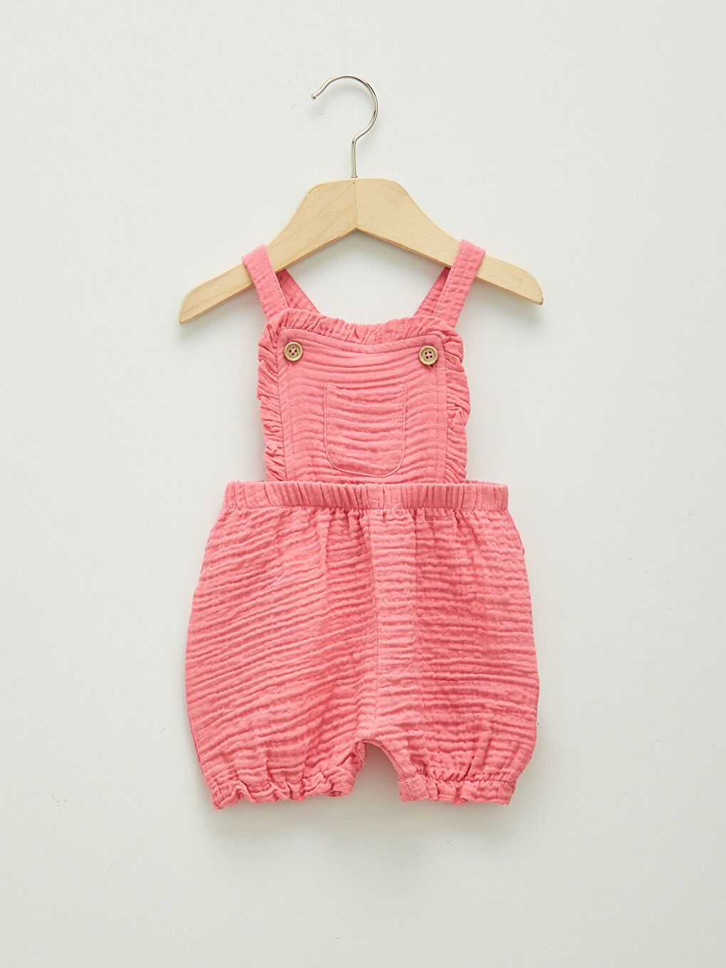Square Neck Strappy Basic Baby Girl Jumpsuit